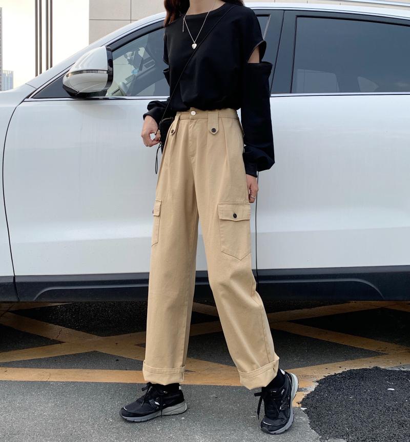 พร้อมส่ง ⭐️ Cream pants กางเกงเอวสูง (IN31780)