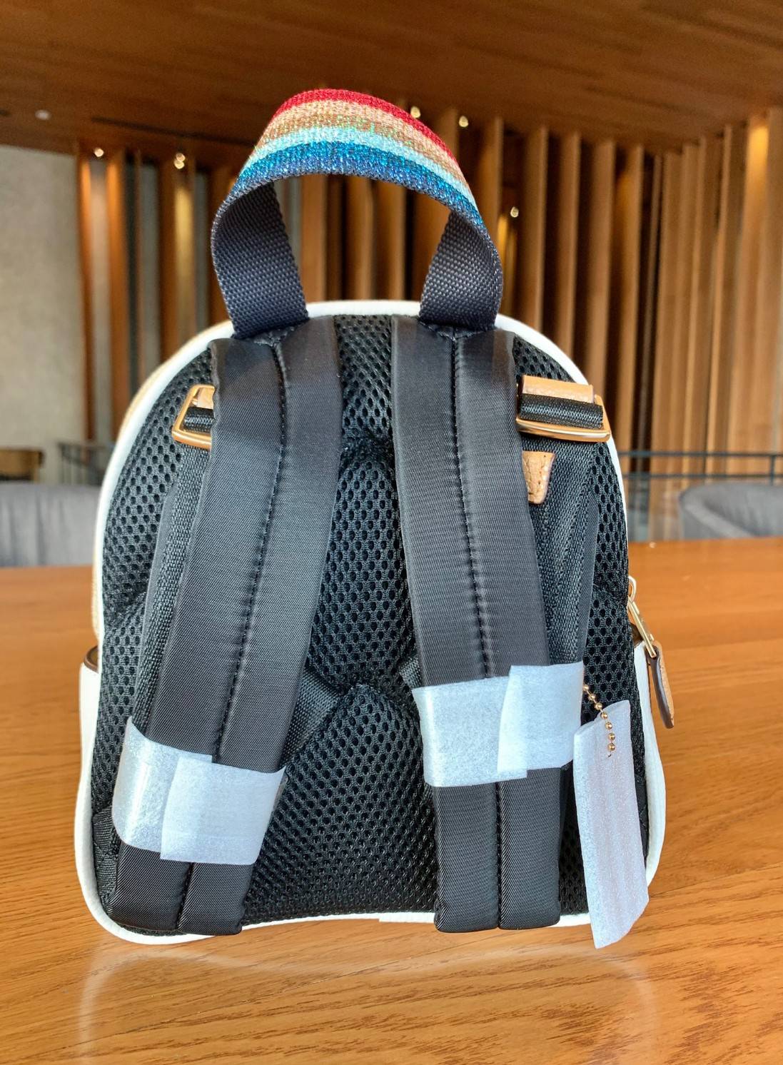 COACH MINI COURT BACKPACK IN SIGNATURE WITH PEAR ((c8258)) 🌈สวยกันก่อนใคร วางน้องไม่ลงเลยจริงๆค่าา😍 พร้อมส่ง! กับกระเป๋าสะพายหลังแบบมีหูหิ้วในตัว บอกก่อนเลยว่าหนังของน้องทั้งนิ่ม ทั้งสวย อย่างดีเลยค่ะ