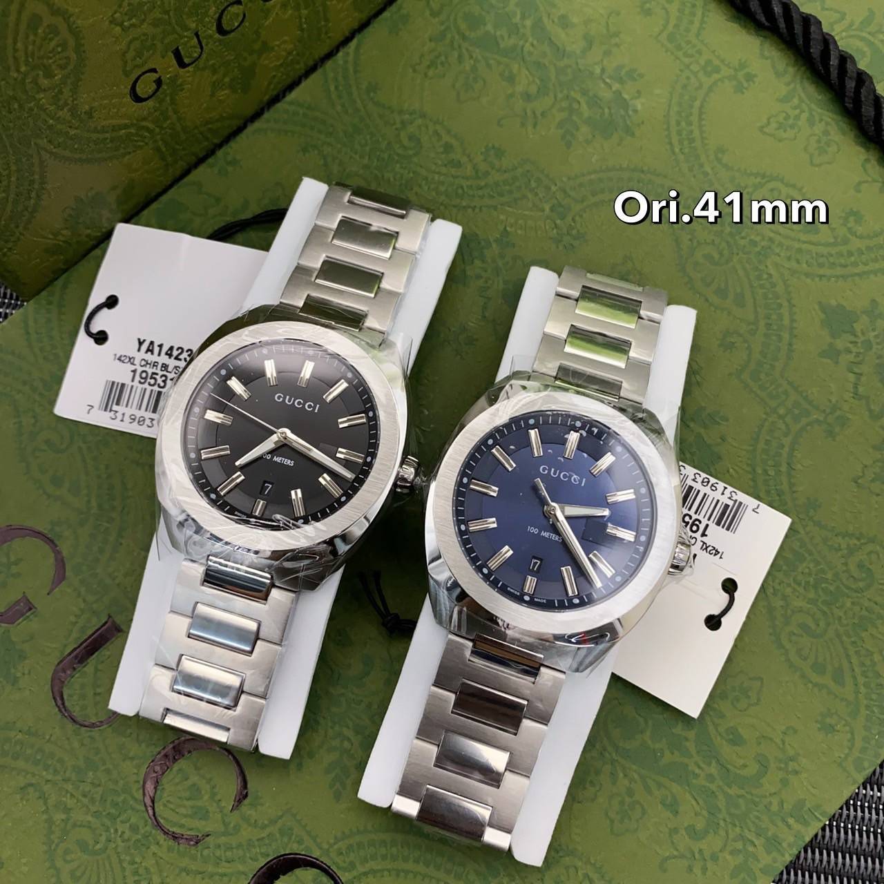 สลับแท้ เกรดเทพ นาฬิกากุชชี่ ROLEX WATCH grad original +box full set Size 41mm