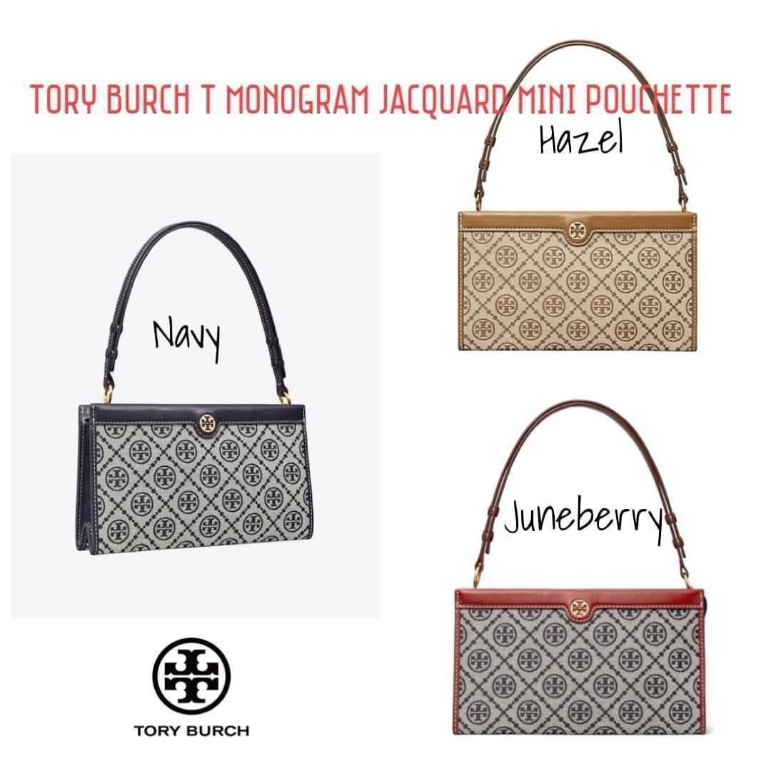 Tory burch t monogram jacquard mini pouchette ปังไม่หยุดกับลวดลาย T Monogram ที่มารังสรรค์ลงบนไอเท็มต่างๆ ในคอลเล็กชั่นต่างๆ สำหรับในรุ่นนี้มาในทรง mini pouchette ที่ได้ดีไซน์น่ารักๆแบบลุคช์ไฮโซ ที่สามารถปรับสายสั้นยาวได้ด้วยกระดุมสแน็ป ต่างออกไปกับคอลเลค