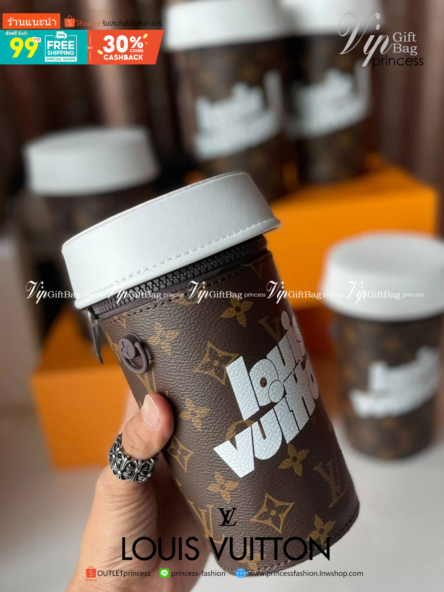 LOUIS VUITTON COFFEE CUP limited งานหนังแท้สวยมาก ใส่โทรศัพท์ได้ มีพื้นที่ว่างให้ใส่กระเป๋าตังค์ยาวได้อีกด้วย น่ารัก เก๋ๆ คูลๆ เลยค่าา