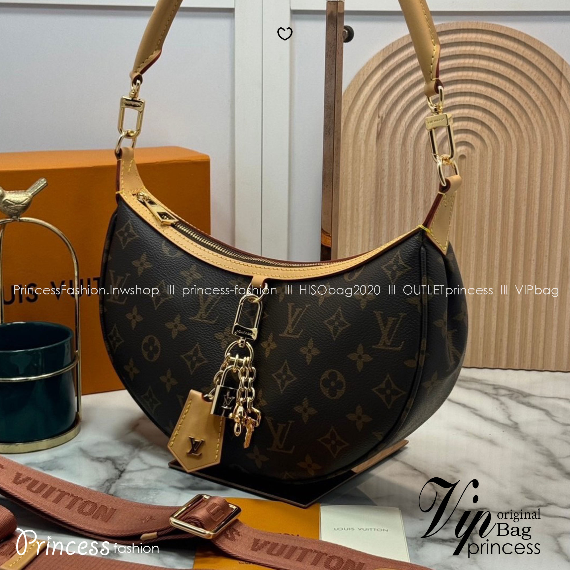 ORI | LV Looping Monogram Canvas Bag / lvhobo กระเป๋าถือทรงโฮโบพร้อมสายสะพายสปอร์ต หนังแท้แคนวาสแท้ ดีไซน์สไตล์ยุค'90s สุดไอคอนิกจากคอลเลคชั่น Cruise 2022