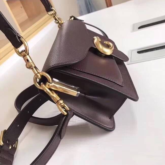 ของแท้ 💯% COACH Coach tabby convenience shoulder bag crossbody Product Details Polished pebble leather Inside zip BROWN