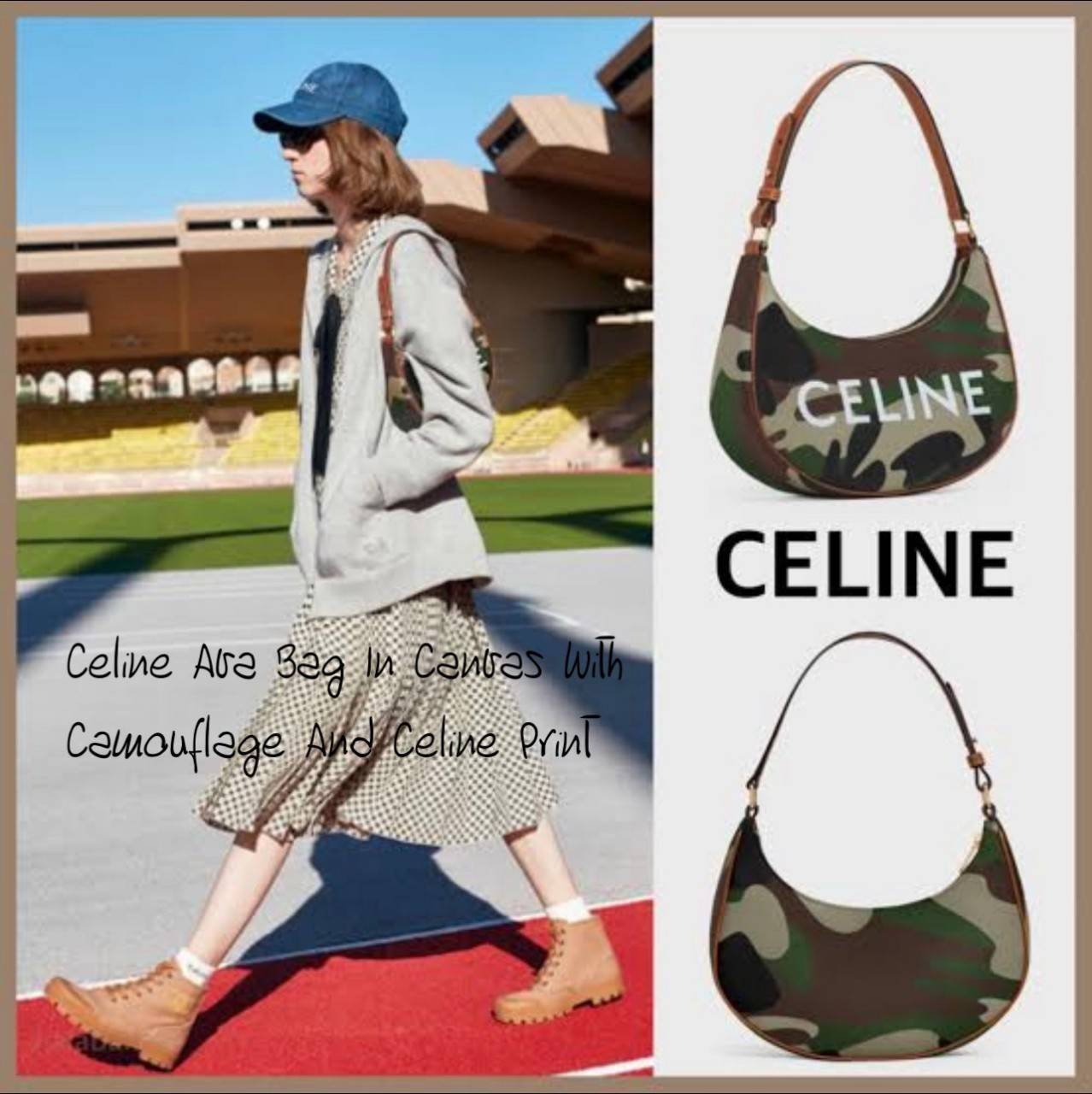 VIP 】Celine Ava Bag In Canvas With Camouflage And Celine Print รุ่นนี้ออกแนวสายลุยแต่ยังคงความคลาสสิกทั้งลายที่แสนโดดเด่น และสายแบบเข็มขัดก็เข้ากันได้ดีสุด ๆลวดลายcamo แบบสะดุดตา การใช้งานไม่ซับซ้อน ตอบโจทย์สำหรับหากสาว ๆ คนไหนที่กำลังมองหากระเป๋าสะพายไหล