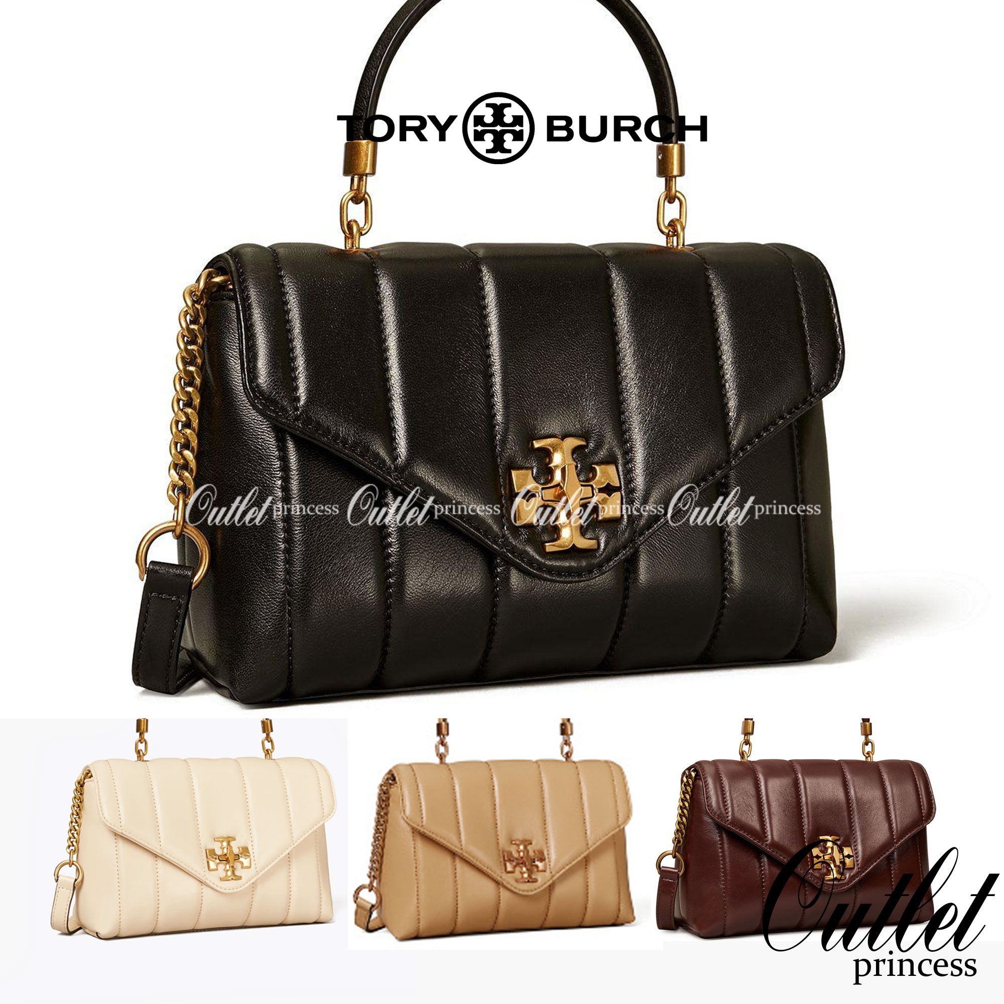 TORY BURCH KIRA QUILTED SMALL BAG พร้อมส่งที่ไทย ไม่ผิดหวังแน่นอนค่ะ! กระเป๋าหิ้วหรือสะพายข้างได้ วัสดุหนังแกะแท้ทั้งใบ ((หนังแกะจะมีคุณภาพดีเงานิ่มและแพงกว่าหนังวัวจ้า)) หนังนิ่มสวยงามมากๆค่ะ เปิดปิดกระเป๋าแบบหมุนล็อคแบบโลโก้แบรนด์ ใช้อะไหล่คลาสสิคดูหรูเ
