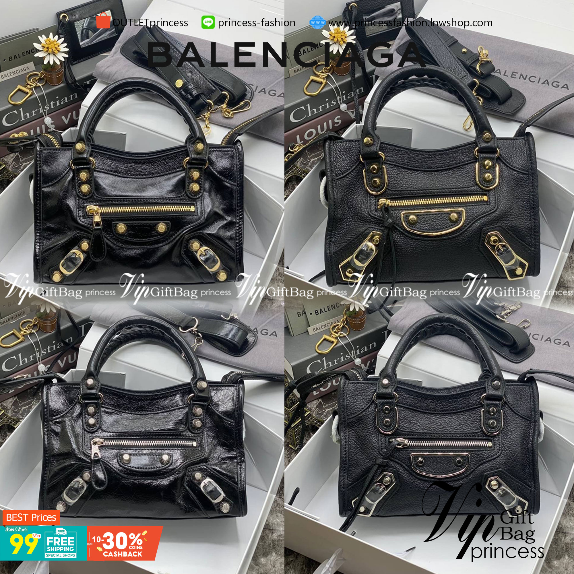 VIP 】หนังแท้ BALENCIAGA Classic City Mini Shoulder Bag พร้อมส่งที่ไทย