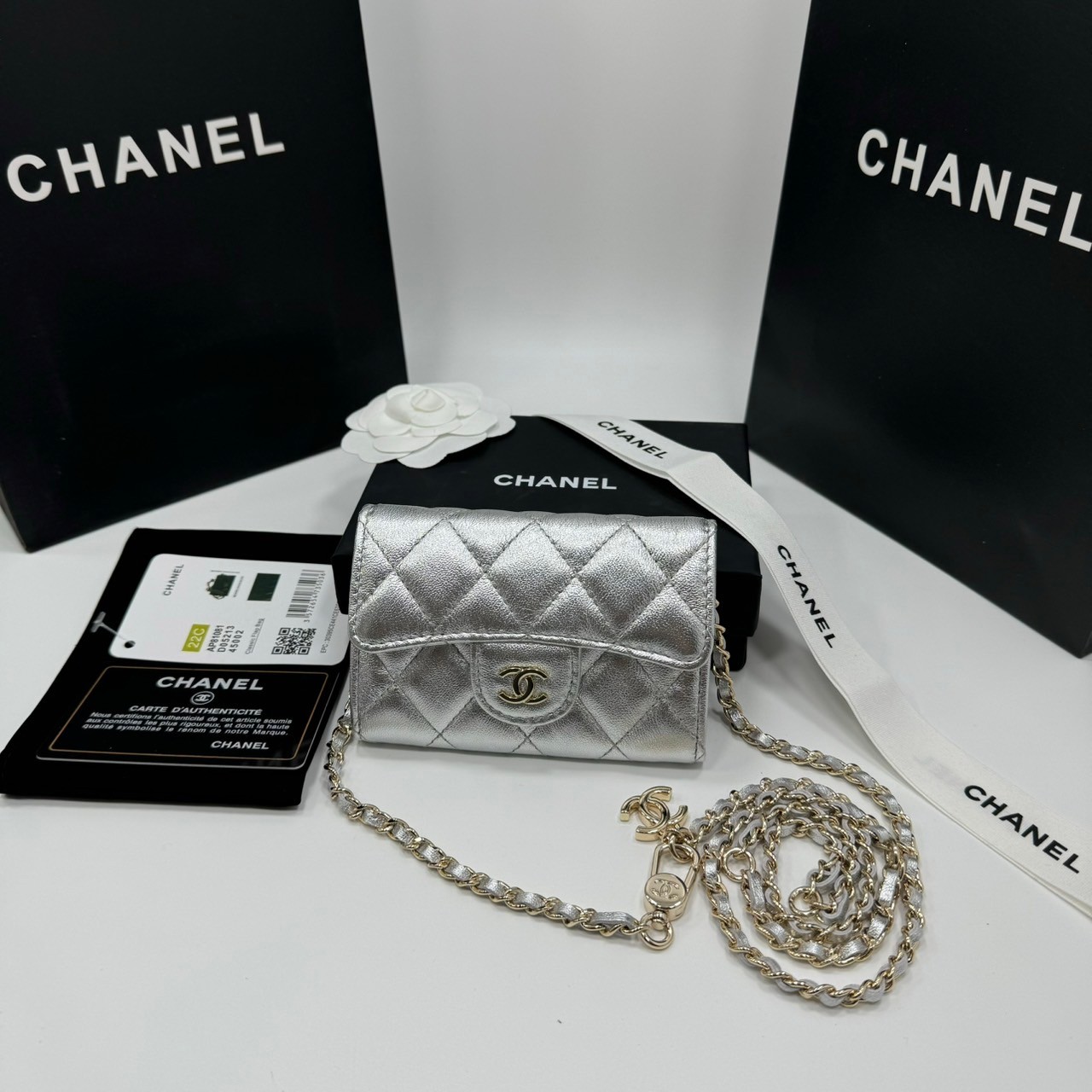 CHANEL mini wallet on chain crossbody กระเป๋าสตางค์พร้อมสายสะพายไซส์มินิ เกรดออริ 1:1 ใช้งานต่างประเทศได้ ภาพถ่ายจากงานขายจริง