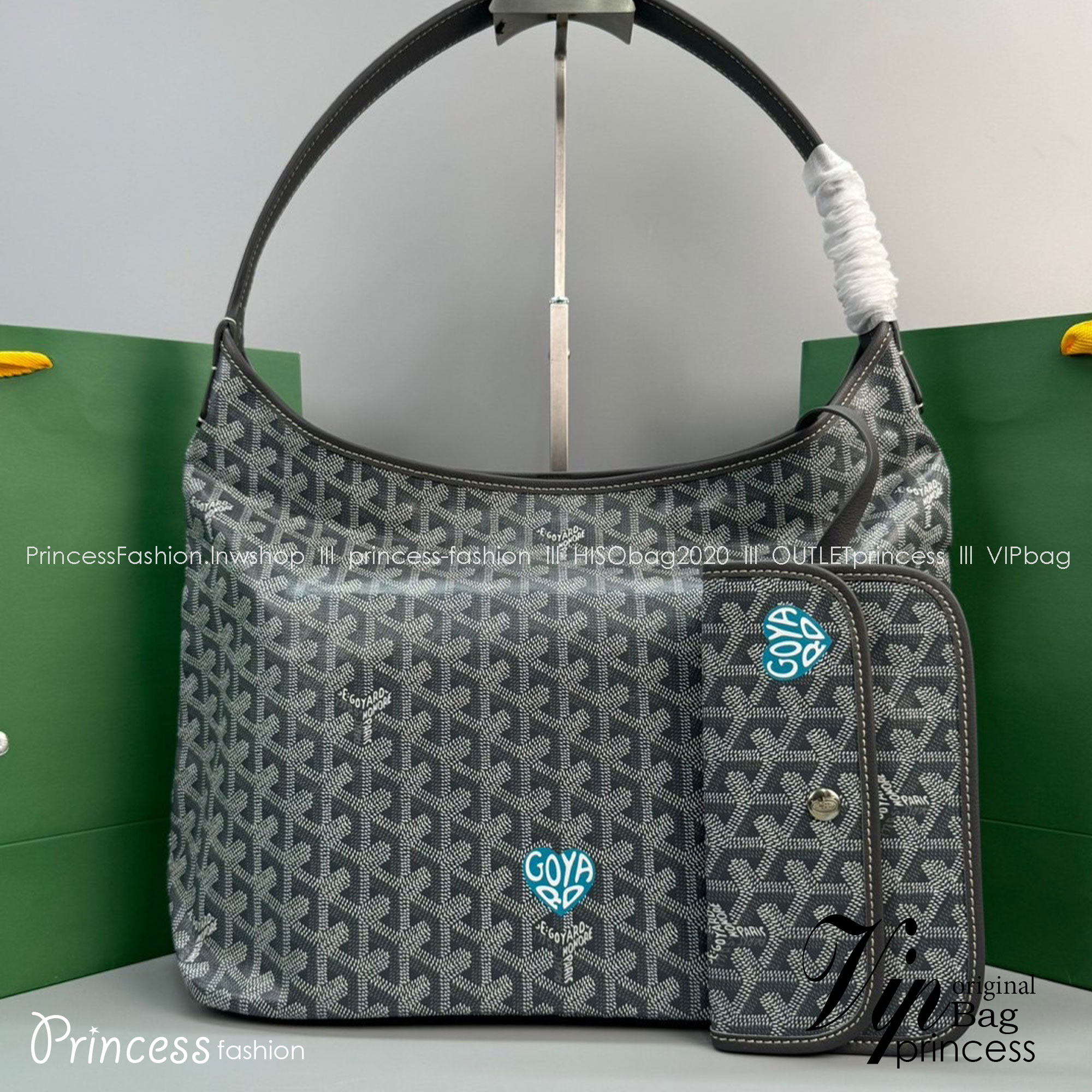GOYARD Boheme Hobo Heart Shape Bag / GOYARD Tote Bag กระเป๋าทรงโท้ทใบใหญ่ หนังแท้สวยเป๊ะ เกรดท็อปออริ สลับแท้ 1:1 เกรดดีสุด ใช้ต่างประเทศได้ ผ่านทุก ตม.