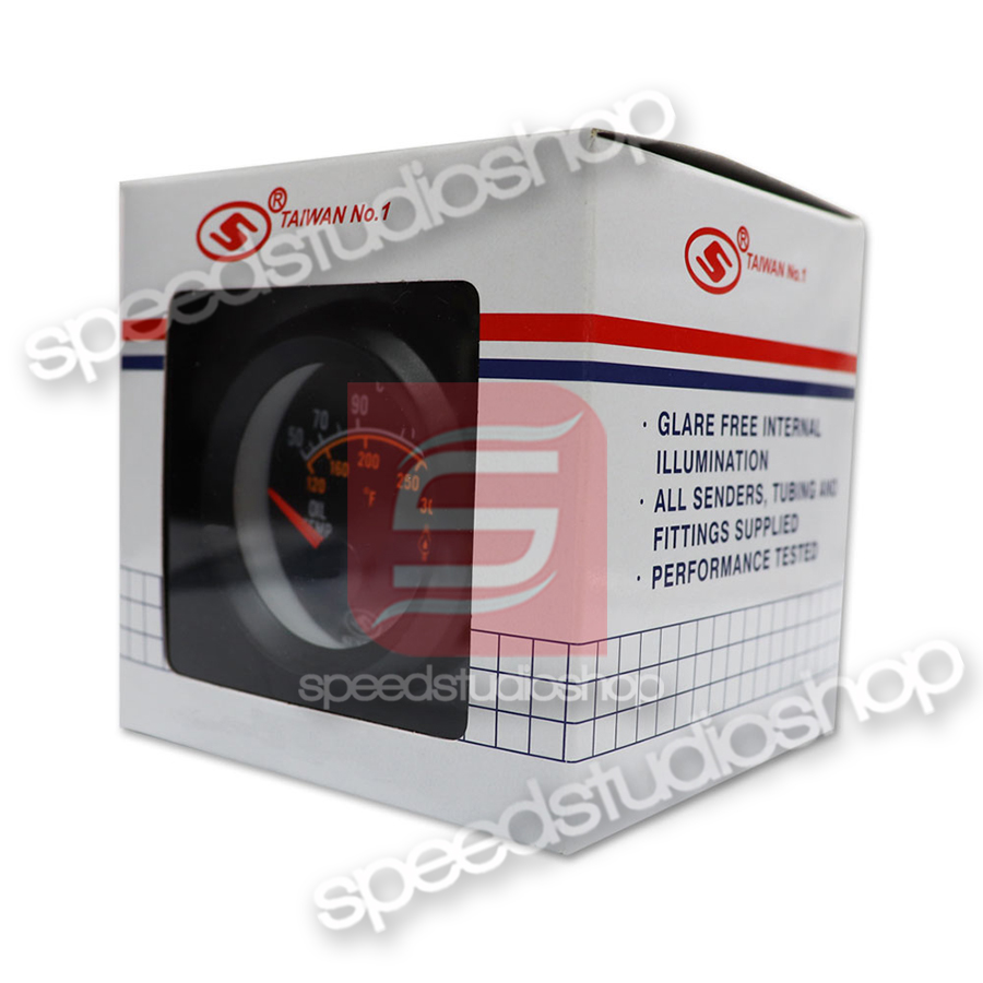 เกจ์วัด เกจวัด ความร้อนน้ำมันเครื่อง วัดความร้อนเครื่อง อุณหภูมิน้ำมันเครื่อง Oil temperature ใช้ได้ทั้ง 12V/24V ขนาด 2 นิ้ว