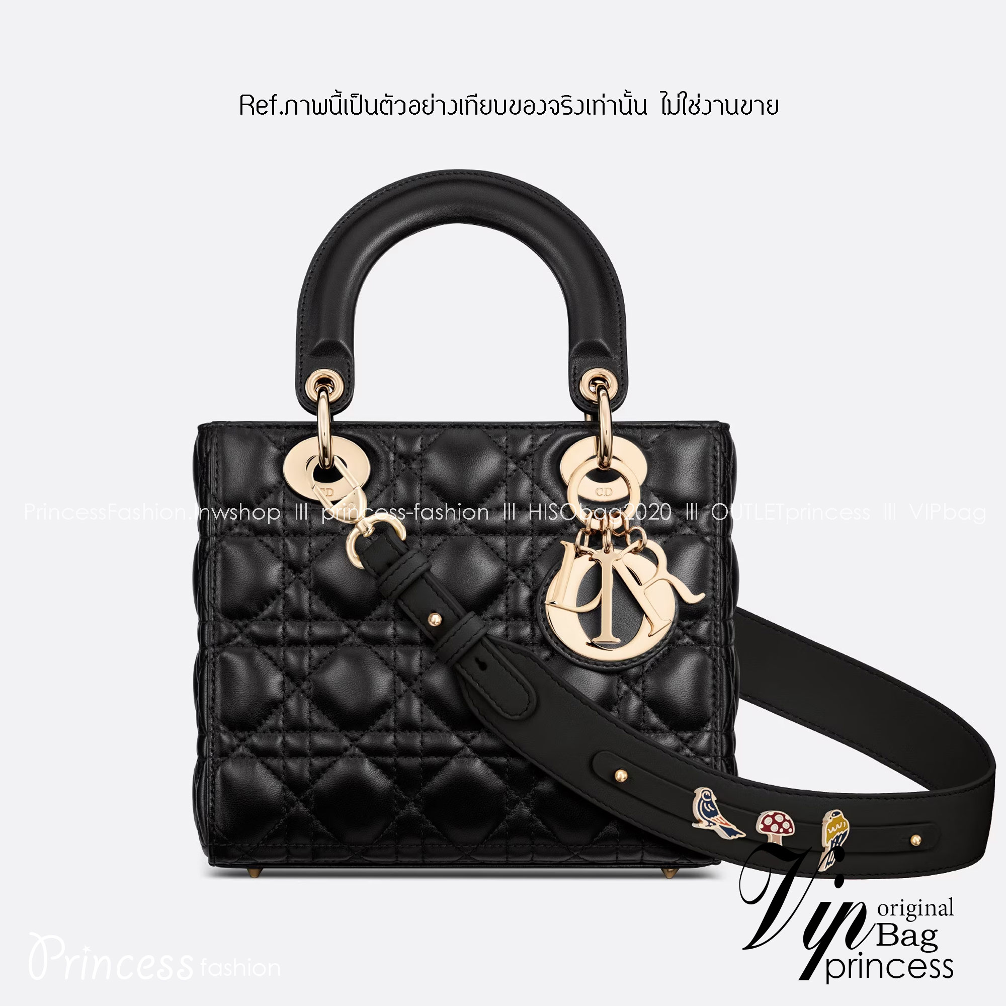 SMALL LADY DIOR MY ABCDIOR BAG Black Cannage / CD LADY BAG พร้อมส่ง กระเป๋าสะพายข้างสุดฮอต ดีไซน์เรียบง่าย แต่แฝงไปด้วยความหรูหรา ทรงกล่องคลาสสิค โดดเด่นด้วยพวงกุญแจอะไหล่สีทอง
