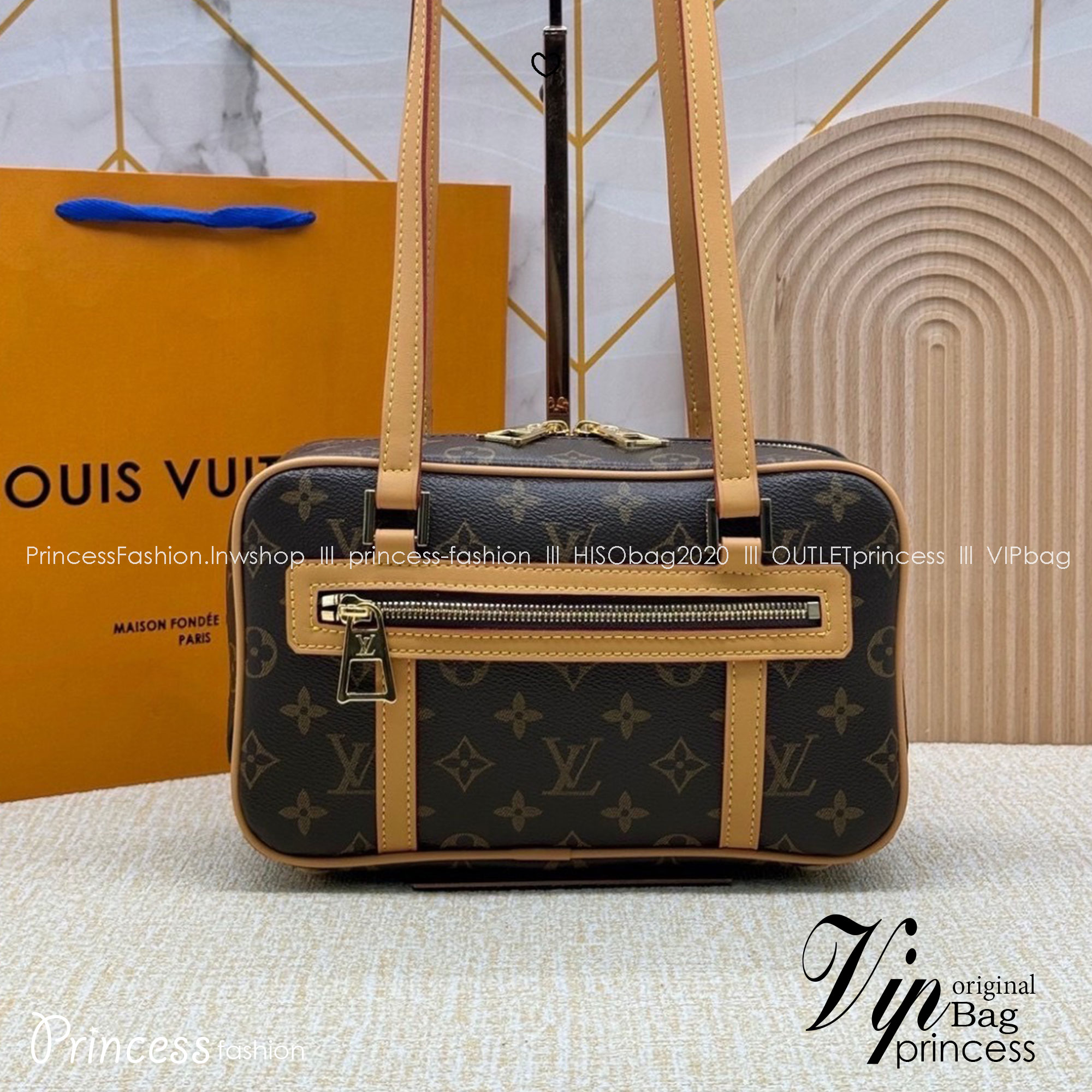 LV Cite 2022 Monogram Canvas Handbags กระเป๋าสะพายรุ่นวินเทจยอดนิยม ไฮคลาสตลอดกาล เกรดออริ 1:1 ใช้งานต่างประเทศได้