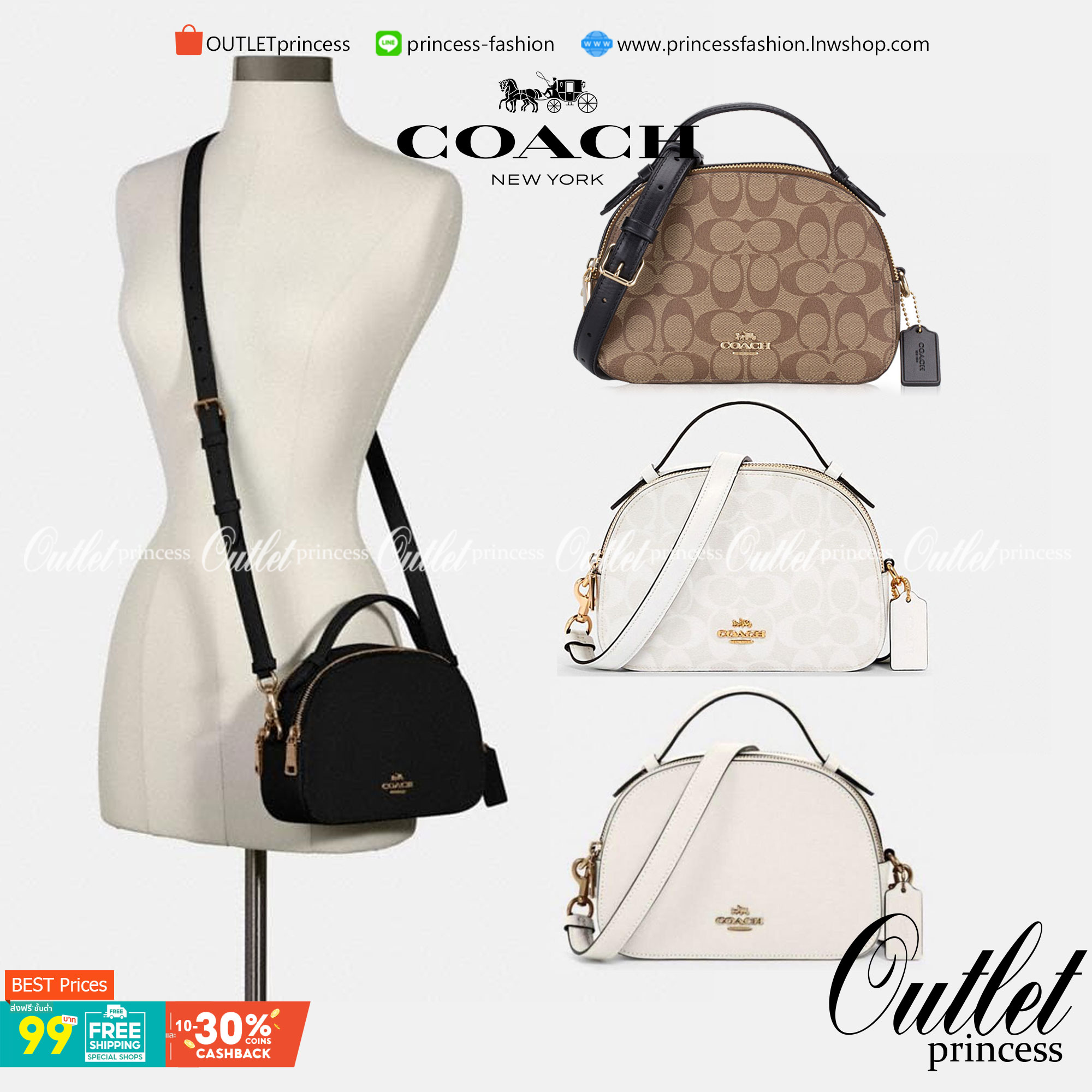 COACH SERENA SATCHEL CROSSBODY BAG กระเป๋าทรงโดมเล็ก น่ารัก แต่ใส่ของได้จุเลยทีเดียว!! มี2ช่องซิปหลัก ช่องค่อนข้างกว้าง สามารถใส่กระเป๋าเงินใบกลางได้;ของจำเป็นอื่นๆได้ครบเลยค่ะ มีช่องเล็กให้ใส่ของจุกจิก ด้านหลังมีช่องเล็กให้อีกช่องค่ะ พร้อมสายยาวถอดออกได้