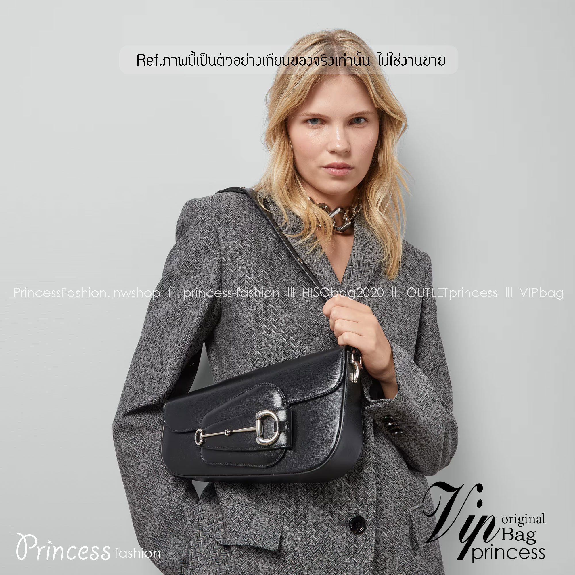 10" GUCCI HORSEBIT 1955 SMALL SHOULDER BAG by an asymmetrical shape กระเป๋าสะพายไหล่ดีไซส์รูปทรงร่วมสมัย