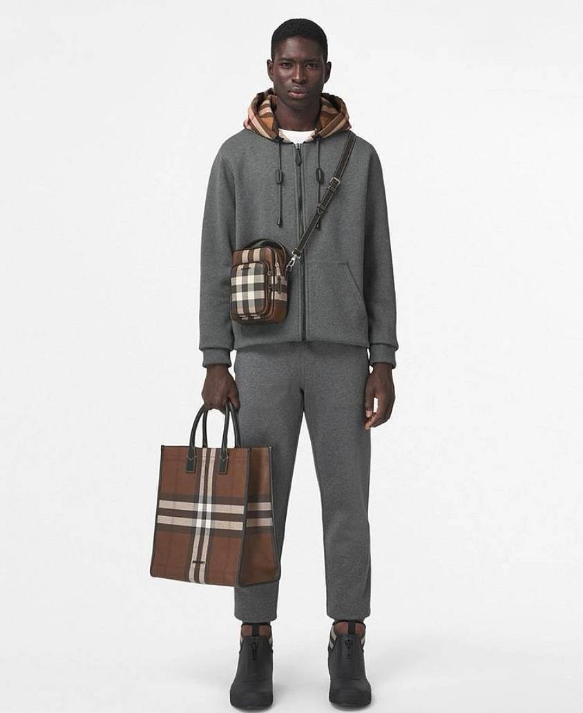 BURBERRY BORSA TOTE BAG / BURBERRY VINTAGE CHECK CANVAS TOTE BAG / BURBERRY FRAGRANCES MONOGRAM TOTE BAG กระเป๋าทรงโท้ทใบใหญ่