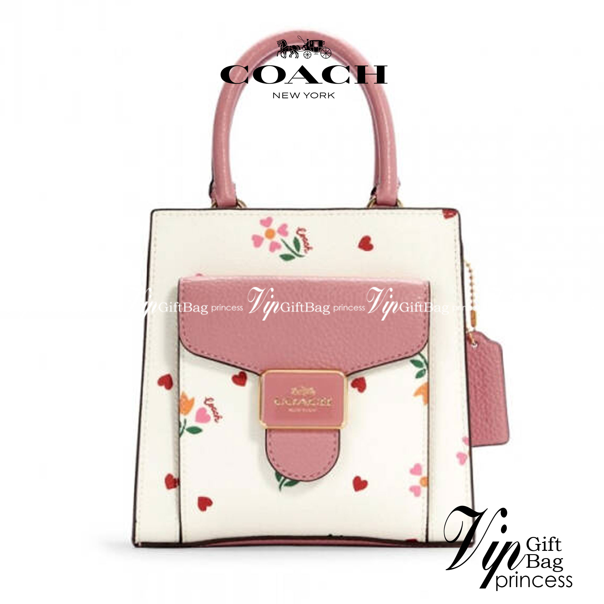 COACH MINI PEPPER CROSSBODY WITH HEART PETAL PRINT ((C7599)) พร้อมส่งที่ น้องใหม่ล่าสุดค่าา! กระเป๋าสะพายครอสบอดี้ร์ หรือหิ้วออกงานก็สวยไม่น้อยทีเดียวค่ะ หนังแท้นิ่มสวย ตัวกระเป๋าทำลายดอกหัวใจได้สวยงามน่าใช้มากๆเลยค่ะ