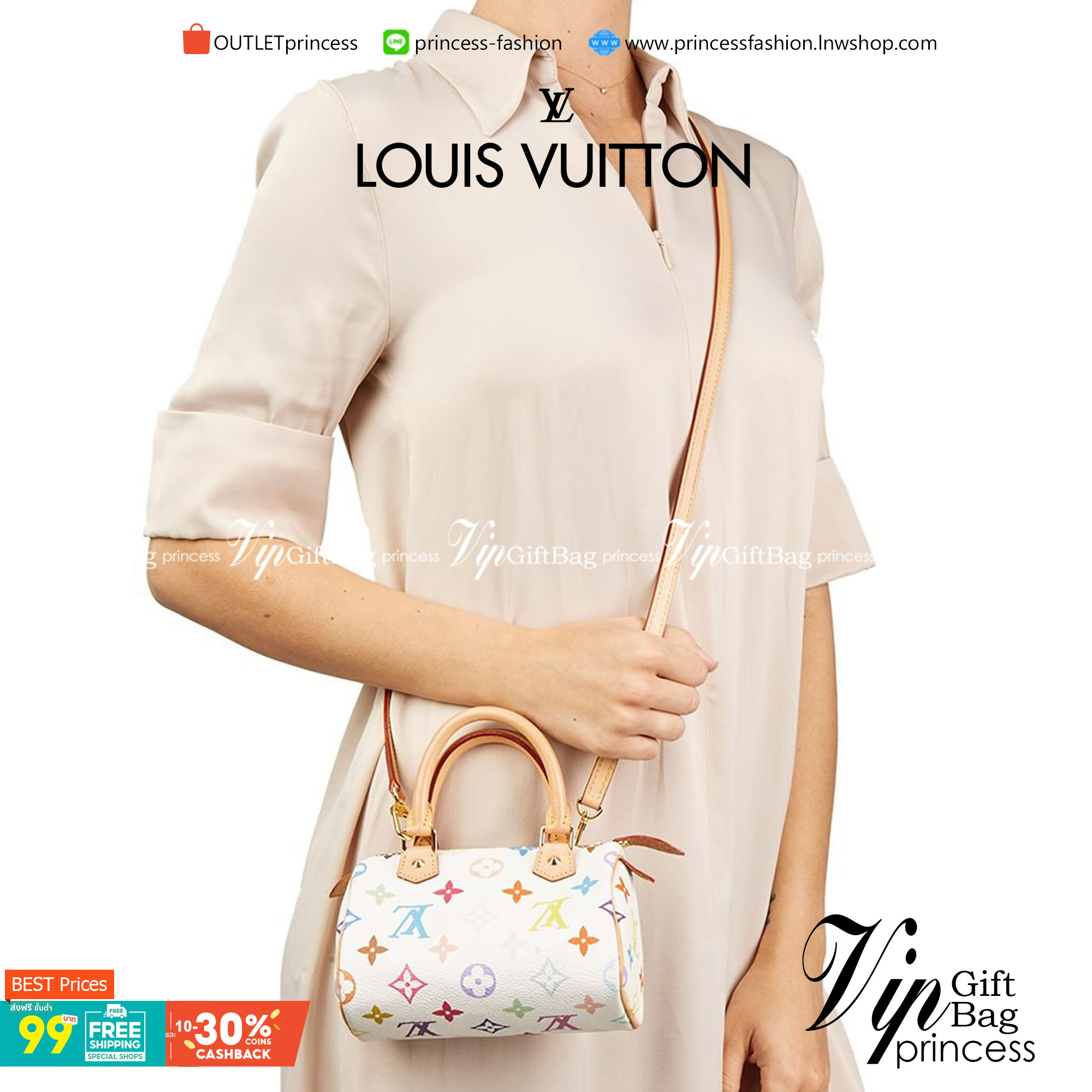 VIP 】LOUIS VUITTON Monogram Multicolor Mini Speedy พร้อมส่งความน่ารักค่ะ! กระเป๋าทรงหมอนไซด์มินิ หนังแกะแท้นิ่มสวยงามค่ะ เปิดปิดกระเป๋าแบบซิป ภายในสามารถใส่มือถือได้ กระเป๋าเงินใบกลางได้ พาสปอร์ตได้ค่ะ