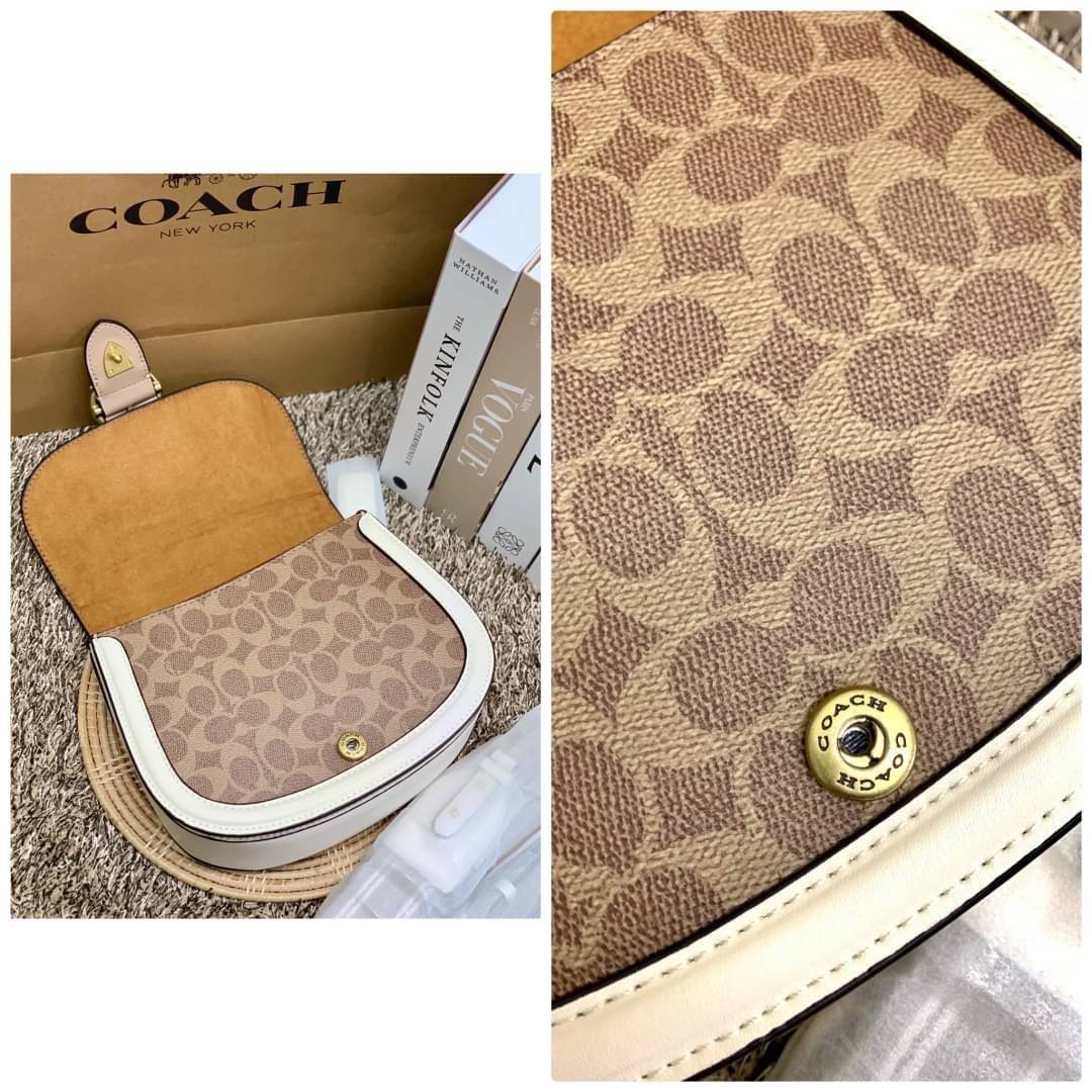 สวย หรู แถมสุดคุ้มกันเลยจร้าา💋 COACH BEAT SADDLE BAG ((C3837//C0749)) พร้อมส่งที่ไทยอีกครั้ง ห้ามพลาดค่าา!! กระเป๋าสะพายครอสบอดี้ร์ วัสดุหนังแท้ชั้นดีที่สุด! หนังสวย บวกกับอะไหล่แบรนด์ที่ดูเด่นคลาสสิคตรงด้านหน้าค่ะ เปิดปิดกระเป๋าแบบกดล็อค ภายในสาม