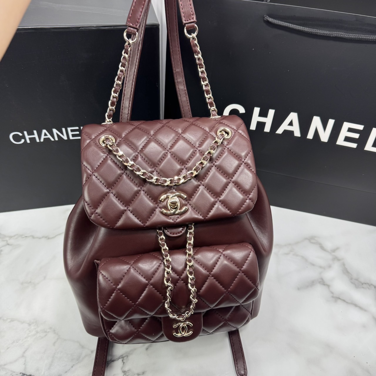 ORI หนังแท้ | Chanel Duma Backpack กระเป๋าเป้ไซส์มินิ น่ารักน่าใช้สุดๆ ไอเท็มยอดฮิต รูปทรงทันสมัย ดีเทลความสวยมากมาย