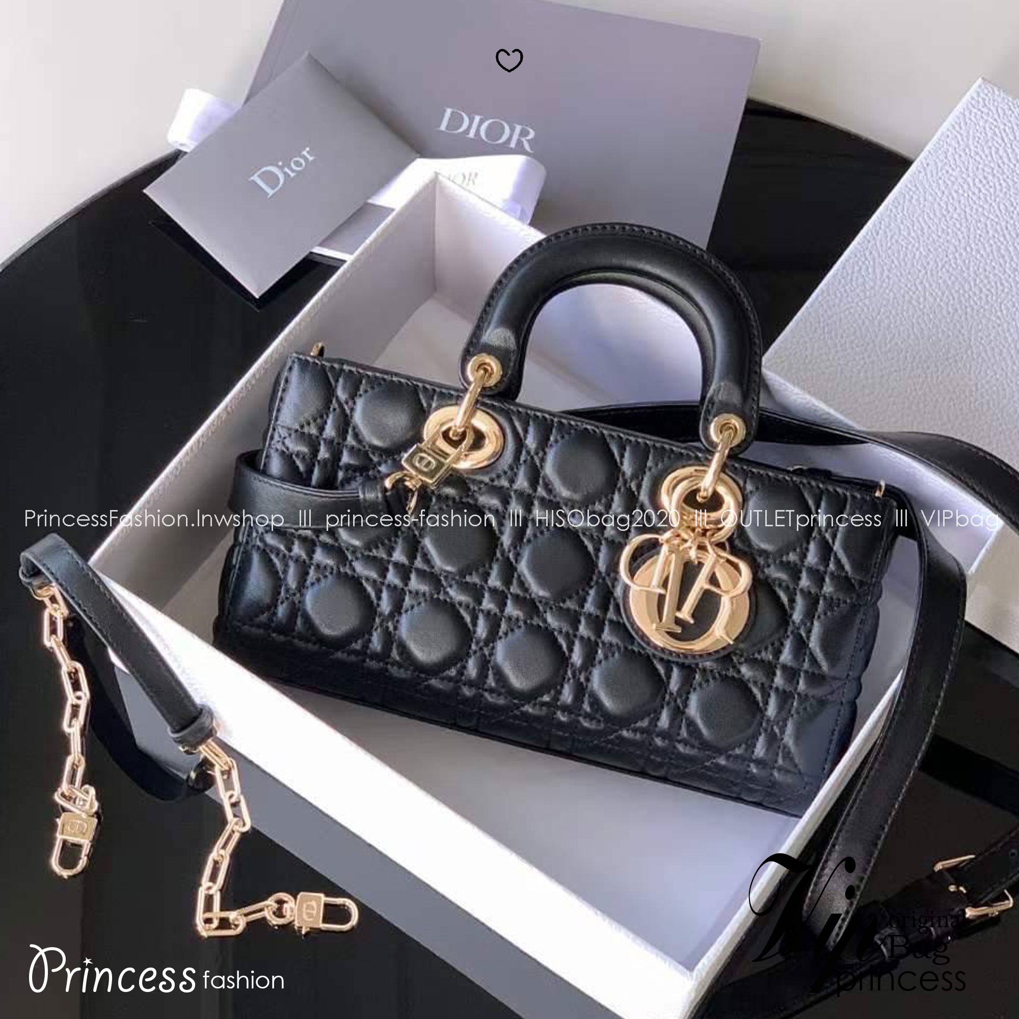 DIOR Medium Lady D-Joy Bag / LADYDIOR กระเป๋าสะพายสง่างามเหนือกาลเวลา เกรดท็อปออริ สลับแท้ 1:1