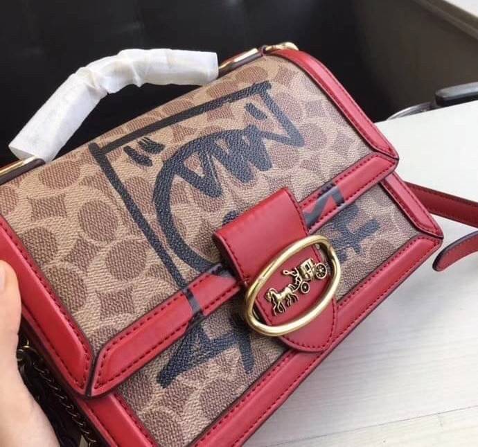 Coach Riley Top Handle 22 In Signature Canvas With Rexy Bag