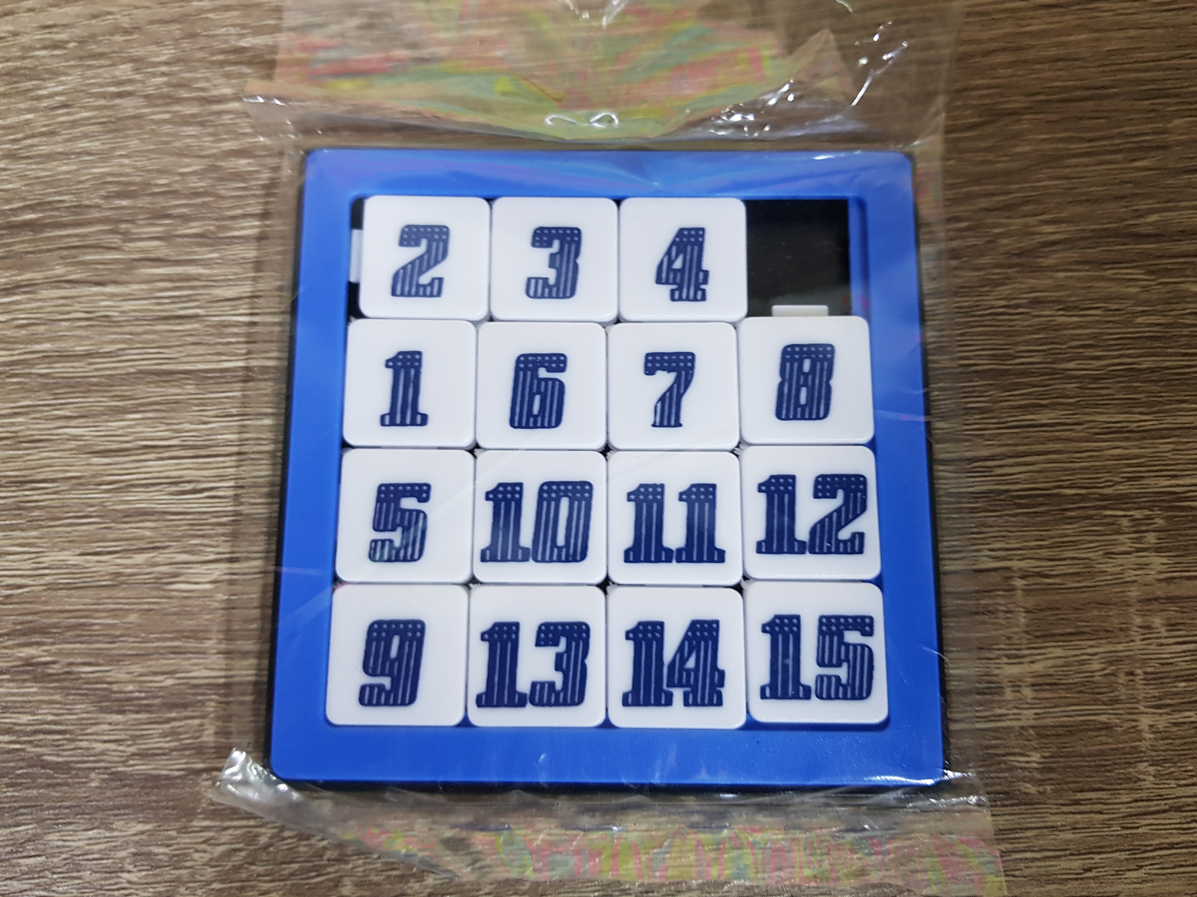 เกมเลื่อนเรียงตัวเลขแบบพลาสติก 1-15