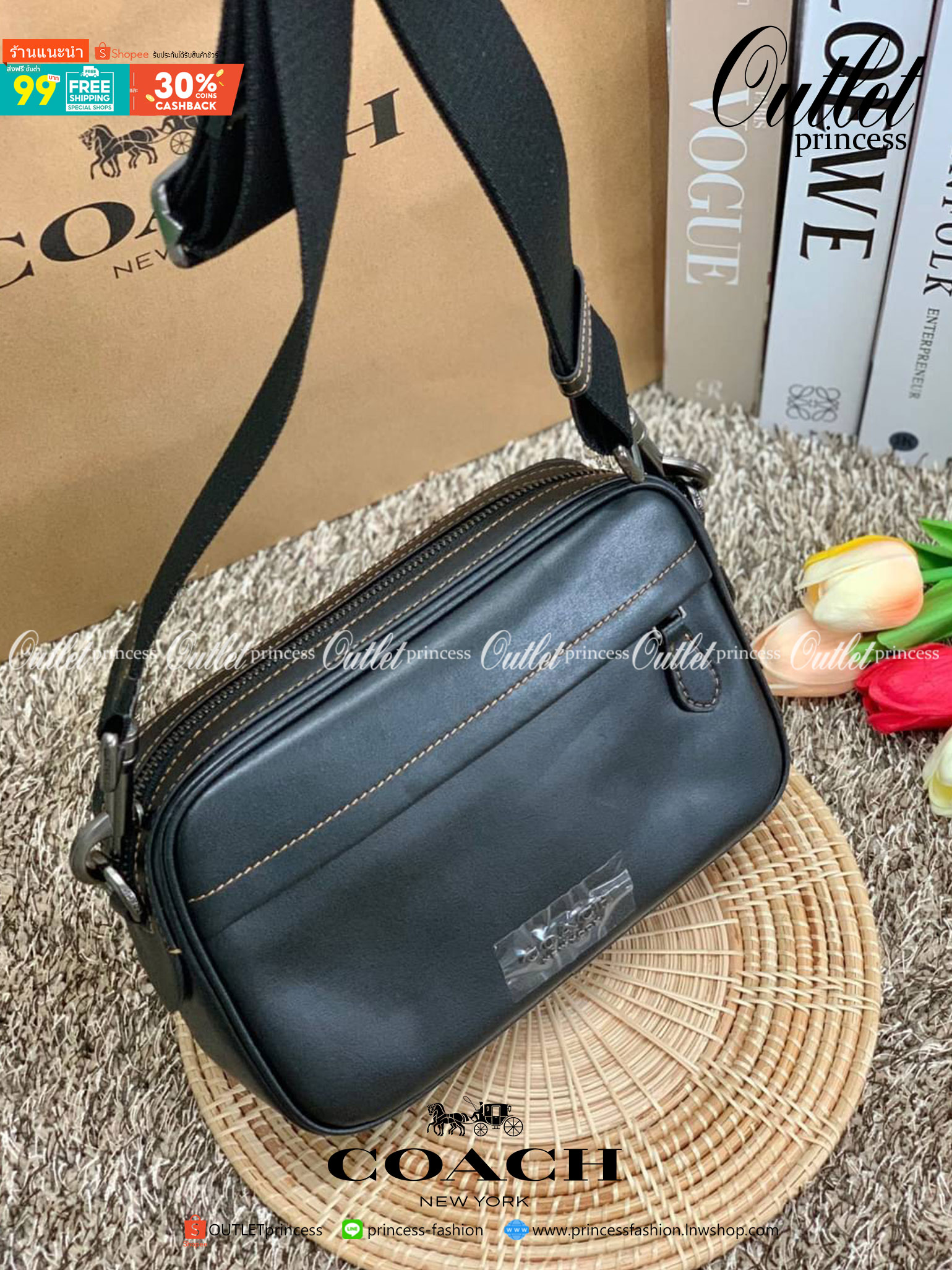 3สีเข้าใหม่งานคุณภาพอีกแล้วคับท่านน ทั้งสี ทั้งหนังสวยมากๆค่าา!! COACH GRAHAM CROSSBODY BAG ((39946)) พร้อมส่ง! กระเป๋าสะพายแบบครอสบอดี้ร์ ใช้ได้ทั้งชาย//หญิง หนังแท้อย่างดี เรียบหรูค่ะ ด้านหน้ามีช่องซิปซ่อนให้หนึ่งช่อง ช่องซิปหลักกว้าง ใส่ของจำเป็นได้ครบ