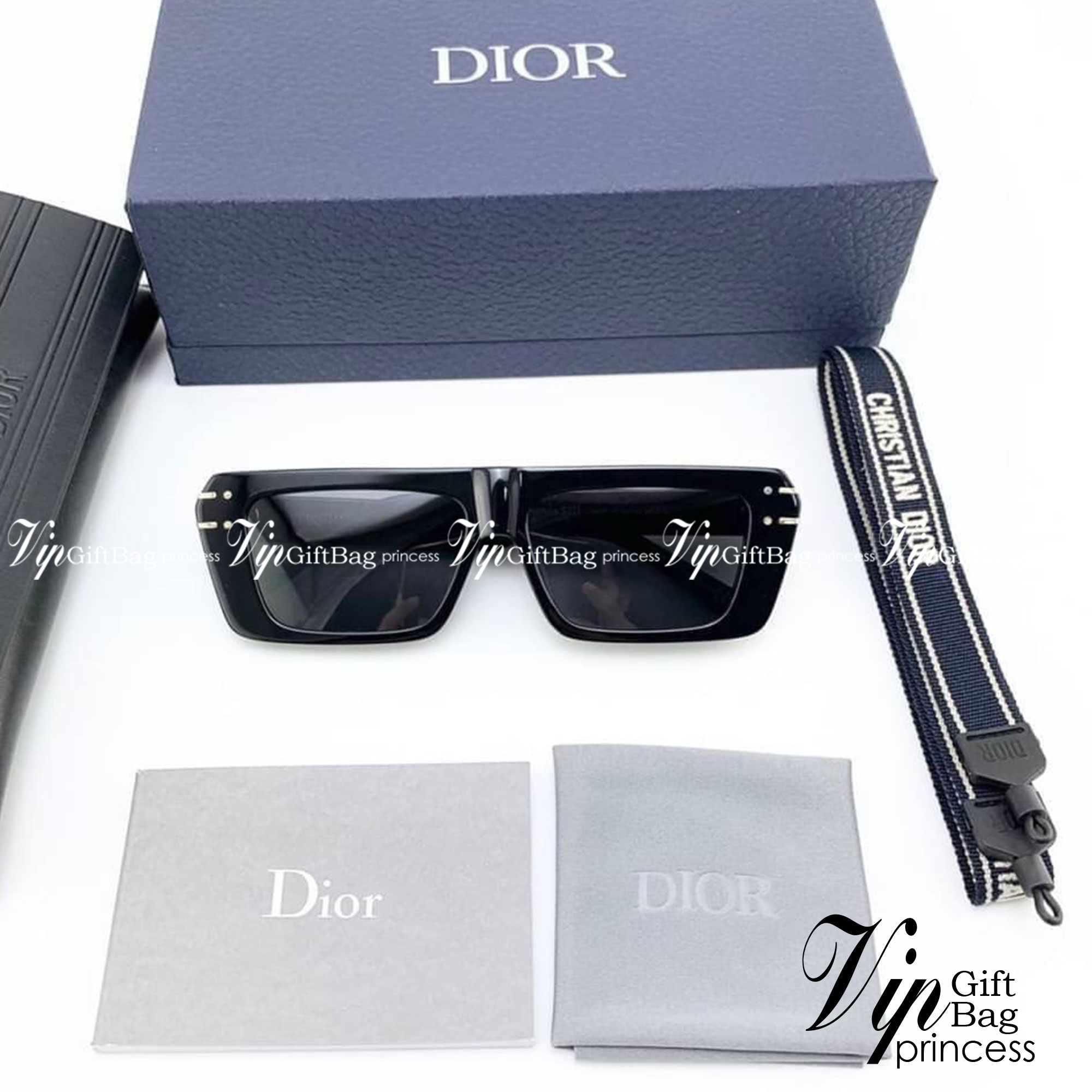 DIOR SUNGLASSES แว่นตากันแดดดิออ พร้อมสายคล้อง เกรดออริจินอล 1:1 งานสวยสุด คุณภาพดี Hi-quality กันแดดเต็มประสิทธิภาพ UV protection ภาพถ่ายจากสินค้าจริง