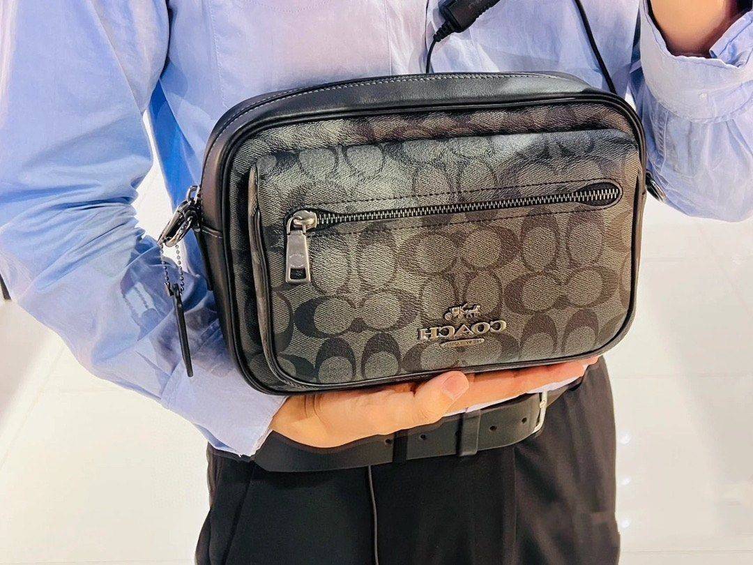 COACH ELIAS CROSSBODY IN SIGNATURE CANVAS BAG CJ509 CJ510 กระเป๋าครอสบอดี้ทรงคลาสสิค ดีไซน์รูปแบบใหม่ ใช้งานง่ายและสะดวก