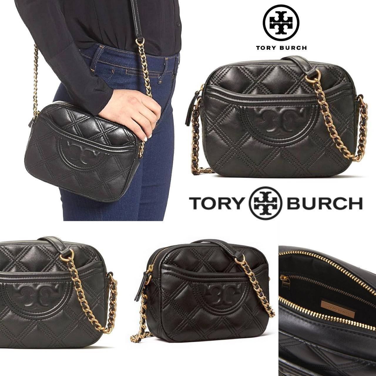 ของแท้ 💯% Tory Burch Factory Outlet Quilted Leather Shoulder Bag กระเป๋าสะพายรุ่นแนะนำจาก Tory Burch Factory วัสดุหนังแกะสังเคราะห์ขึ้นลายแบรนด์สวยหรูอยู่ทรงดีไซน์ยอดนิยมสุดคลาสสิคน่าใช้ค่ะ