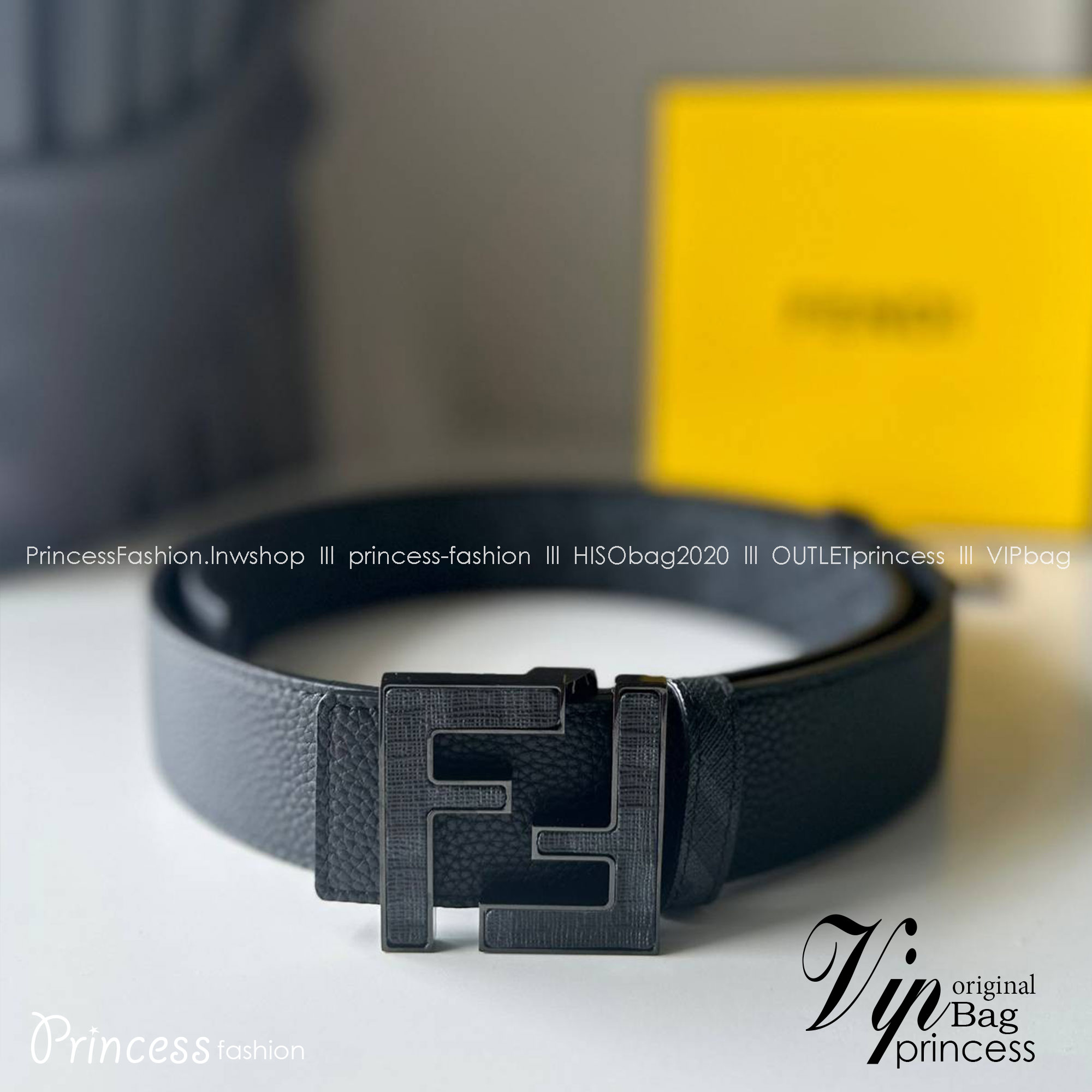 FENDI Belt Black leather belt / FF Belt เกรดออริจินอล สลับแท้ ดีไซน์เรียบหรูเข้ากับทุกลุค ภาพถ่ายจากงานขายจริง ใช้งานต่างประเทศได้ มาพร้อมกล่อง ห้ามพลาดค่ะ!
