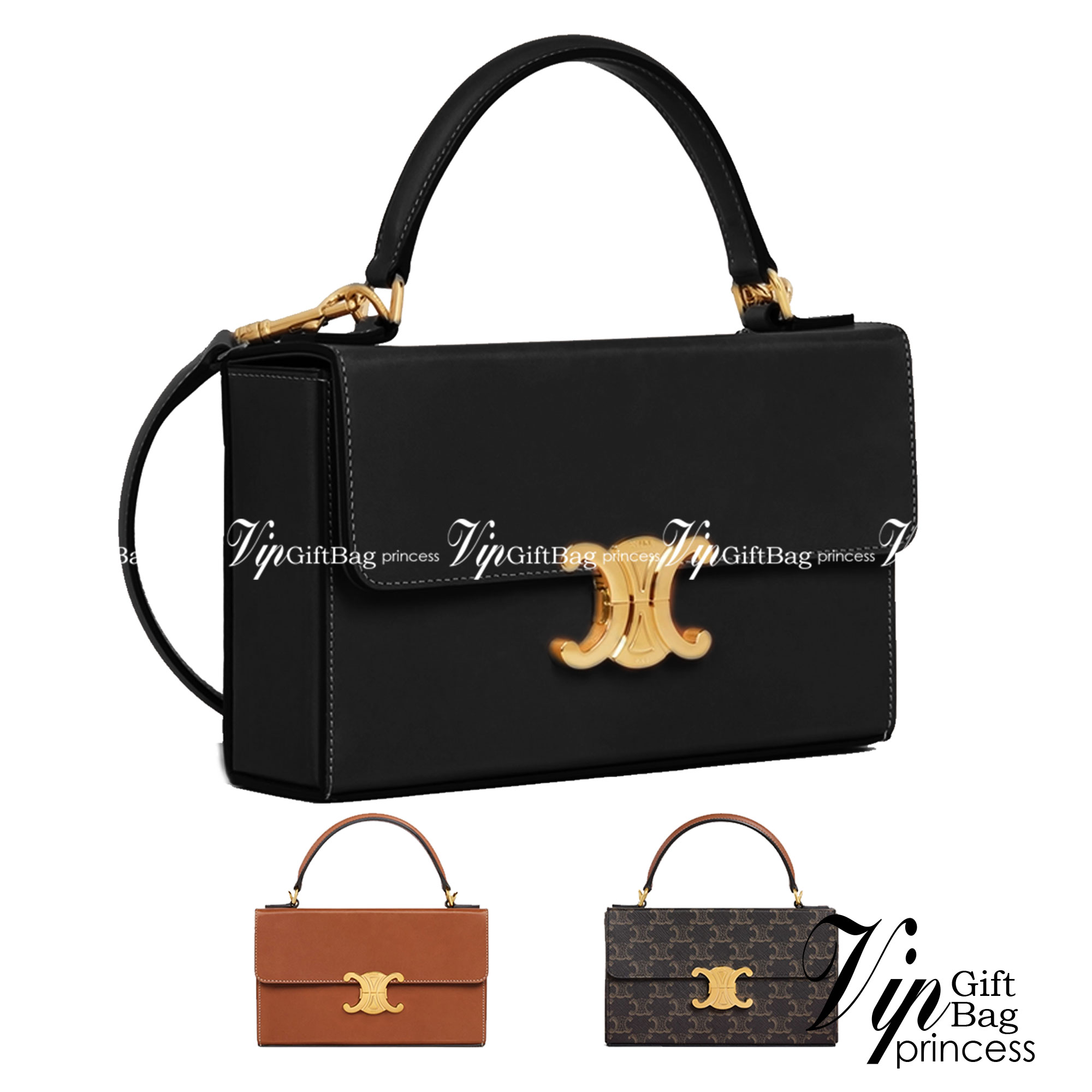 Celine Triomphe shoulder handbag Bag / Celine box triomphe in Natural Calfskin Tan กระเป๋าสะพายเรียบหรูและดูทันสมัยใบนี้ออกมา ให้คุณเลือกสะพายในชีวิตประจำวันเข้ากับการแต่งตัวสบาย ๆ หรือถอดสายถืงออกงานปาร์ตี้สังสรรค์ ก็ช่วยให้คุณดูโดดเด่นได้เช่นกัน นอกจากน