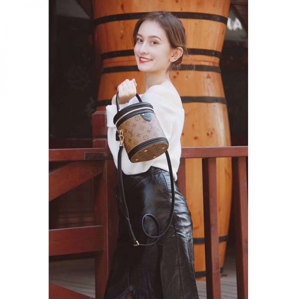 LV Cannes Monogram Reverse Canvas / LV Bucket Bag เกรดใช้งานสลับใบจริงได้ เทพออริจินอล เนื้องานสวยงาม หนังแท้ ภาพสินค้าถ่ายจากงานขายจริงใช้งานต่างประเทศได้