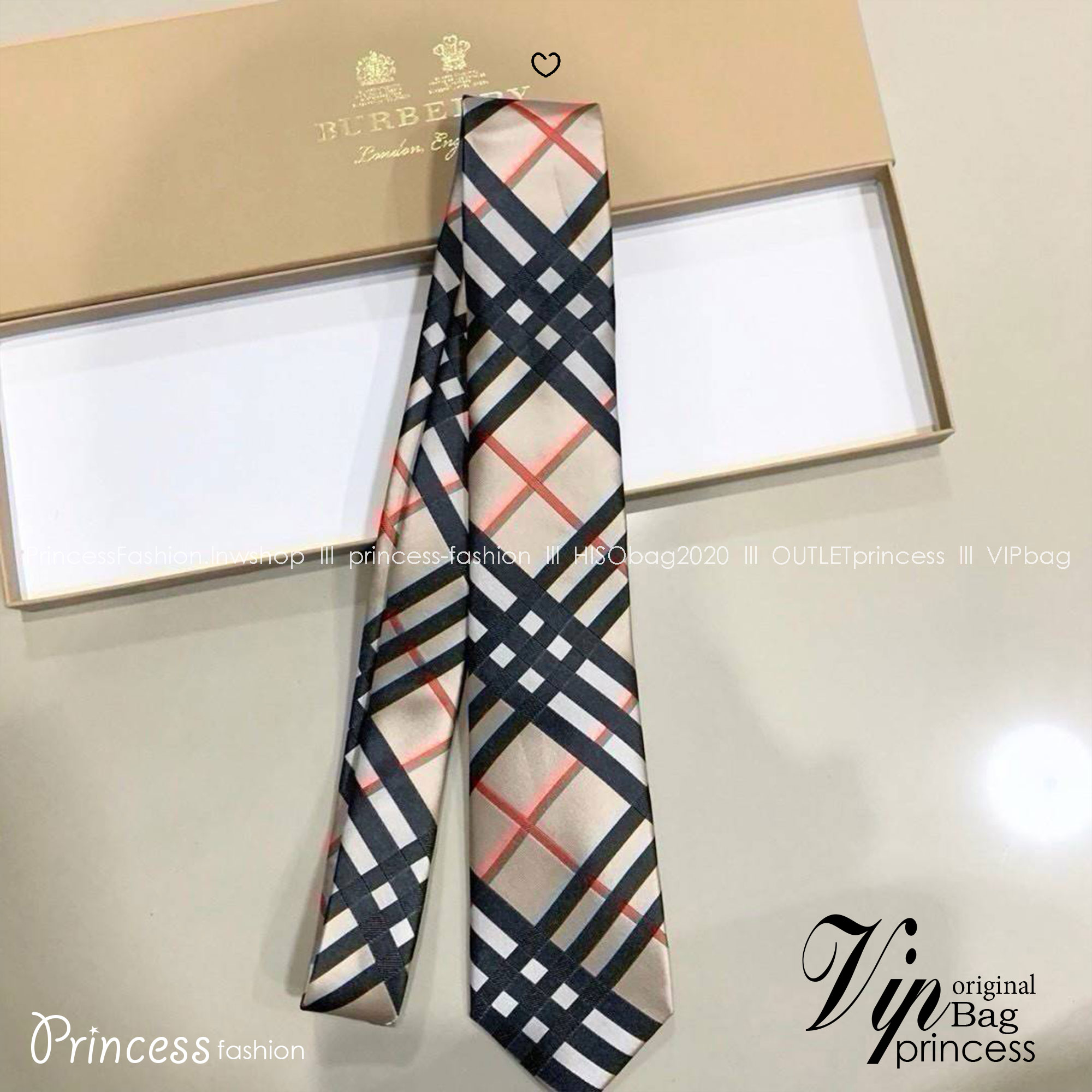 TOP ORI | BURBERRY NECKTIE THE BEST QUALITY Check Silk Tie เกรดเทียบแท้เทพดีสุด เนคไทแบรนด์เนมเบอร์เบอรี่ ผ้าไหมอิตาลี่ทอละเอียด