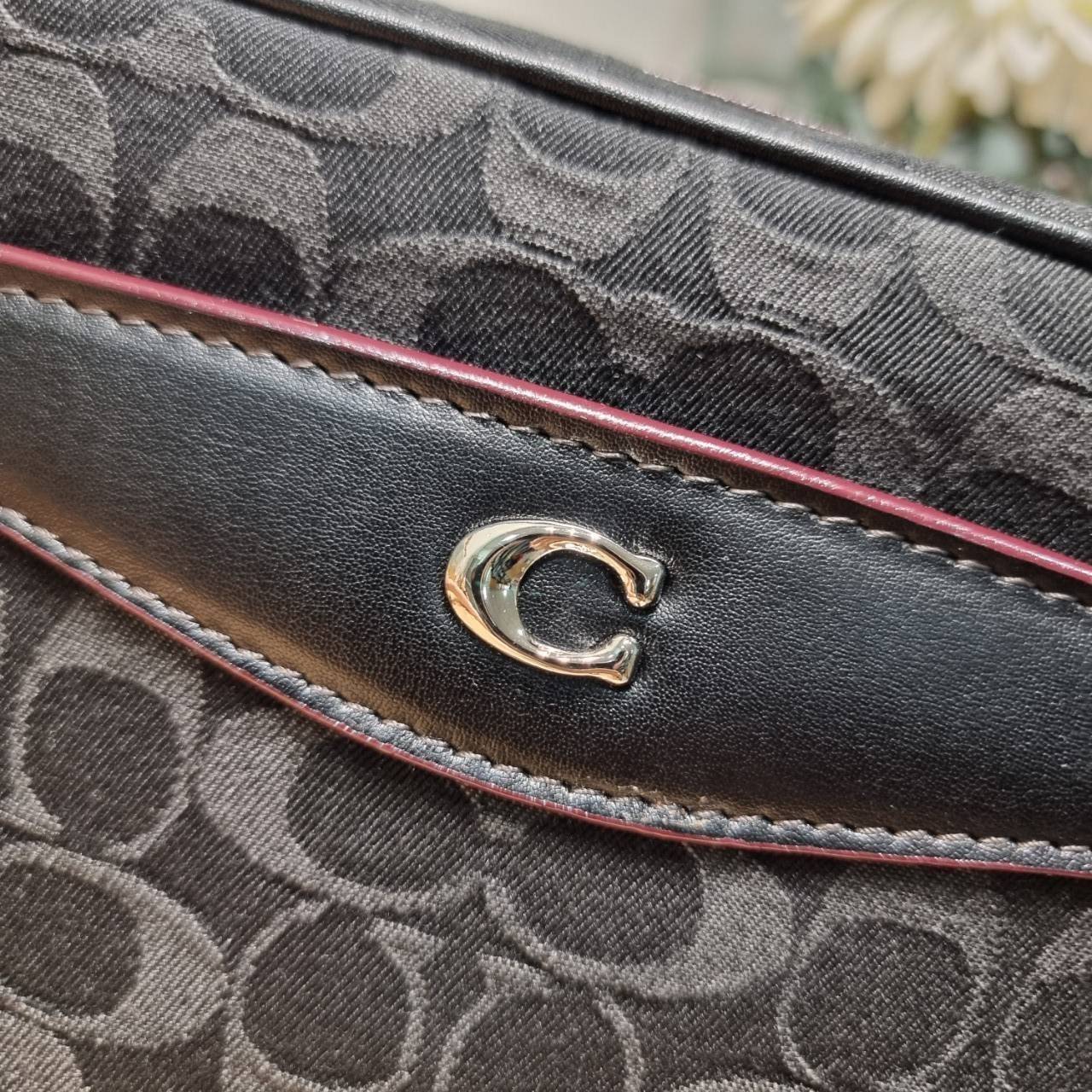 COACH CE744 CAMERA BAG IN SIGNATURE DENIM กระเป๋าสะพายข้างรูปทรงสวยคลาสสิค BLACK MULTI เกรดท็อปออริ เกรดดีสุด สลับแท้ 1:1