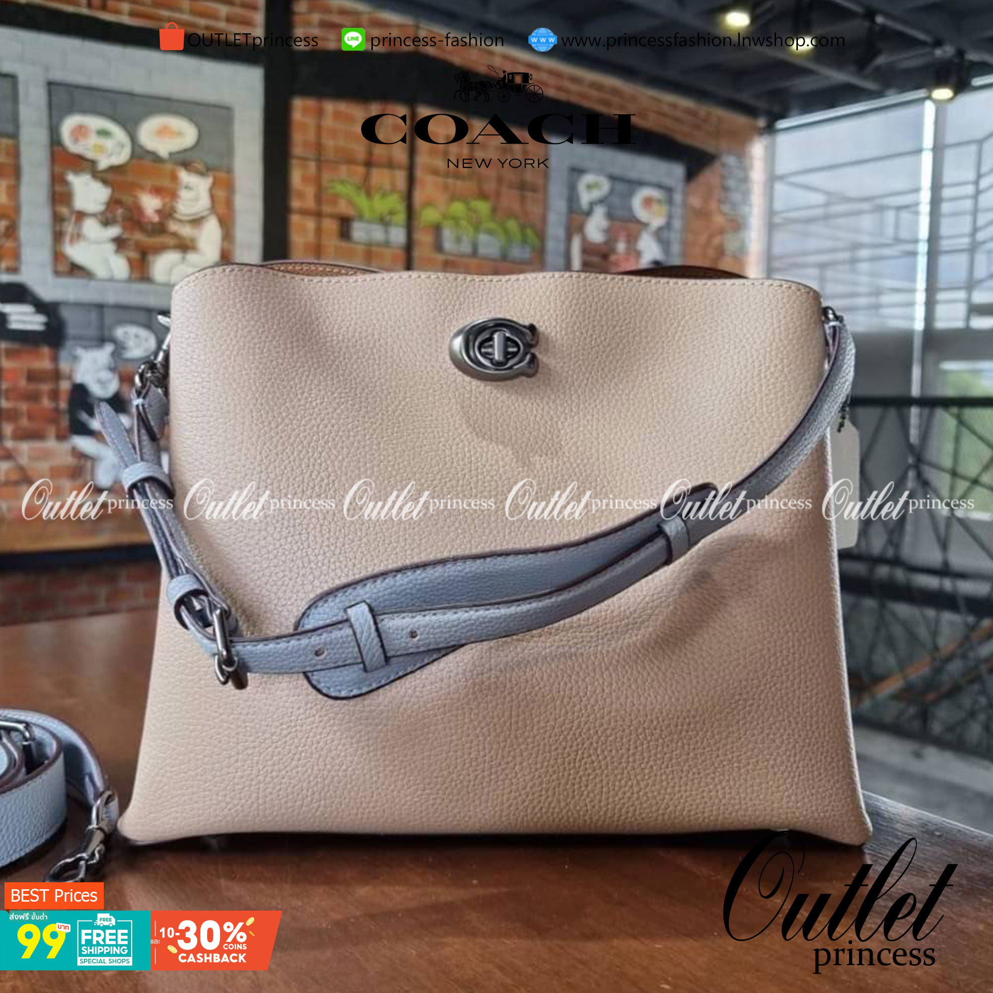 COACH WILLOW SHOULDER BAG ((C2745//C2590//C2621)) พร้อมส่งที่ไทย รุ่นแนะนำค่ะ🔥🔥 🔺กระเป๋าหิ้ว//คล้องไหล่//สะพายข้าง สุดคุ้ม! หนังแท้ชั้นดี ได้ไปหลงรักแน่นอนค่ะ หนังสวยมากๆ😘 🔺ตัวกระเป๋าแบ่งเป็นสองช่องหลัก ด้านนึงเป็นแ