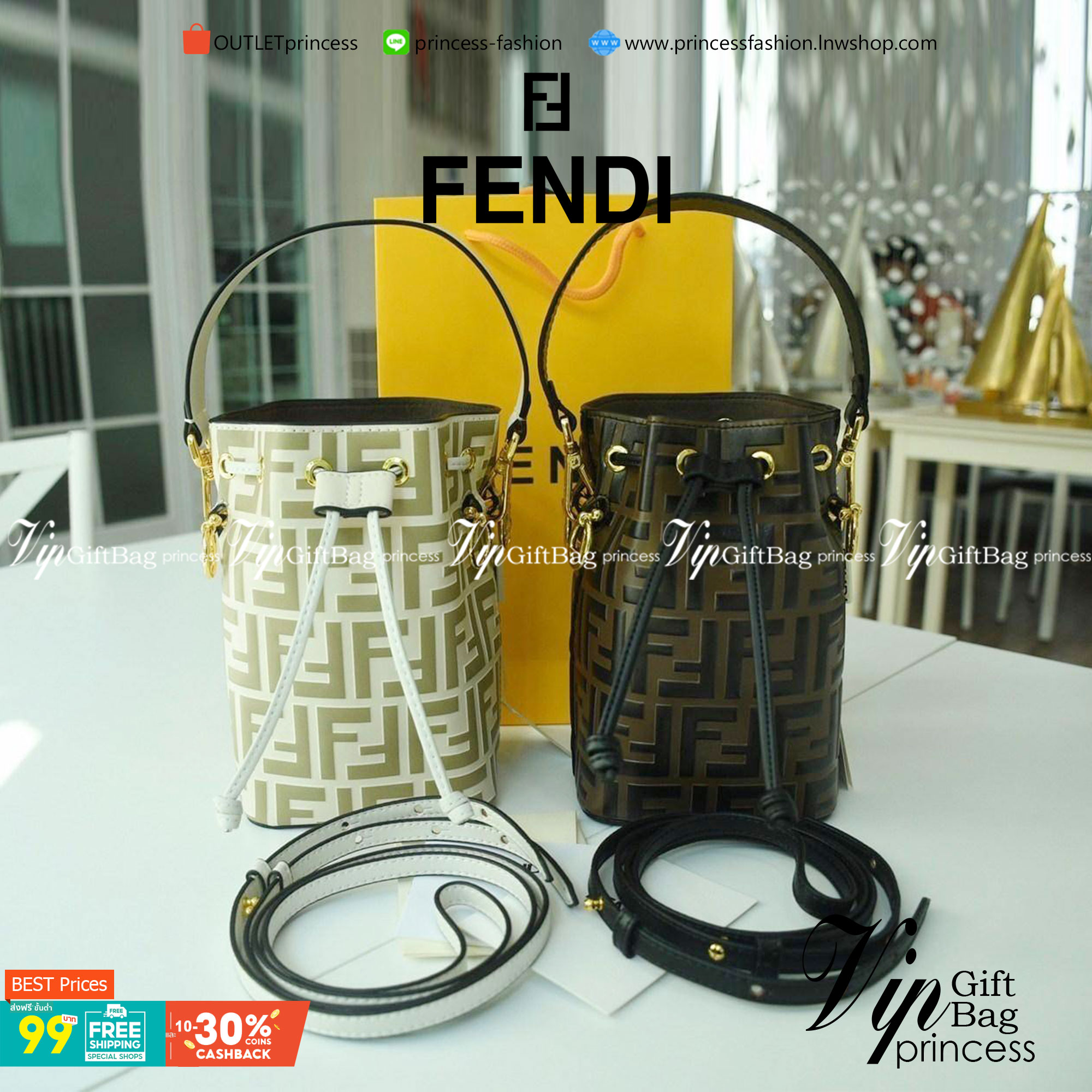 Fendi MonTresor mini Bucket Bag กระเป๋าถือหรือสะพายข้าง วัสดุหนังแท้หนังแข็ง ทรงขนมจีบ ลายแบรนด์ อะไหล่ทองหรูหรา จุของได้เยอะ น้ำหนักเบา ตั้งอยู่ทรง ด้านในโล่ง มี2สาย สายสั้น+ยาว ถอดสายได้ Crossbody ได้ สายยาวปรับระดับได้ คุ้มสุดๆ ใบนี้ไม่ควรพลาดค่ะ ดาราเ