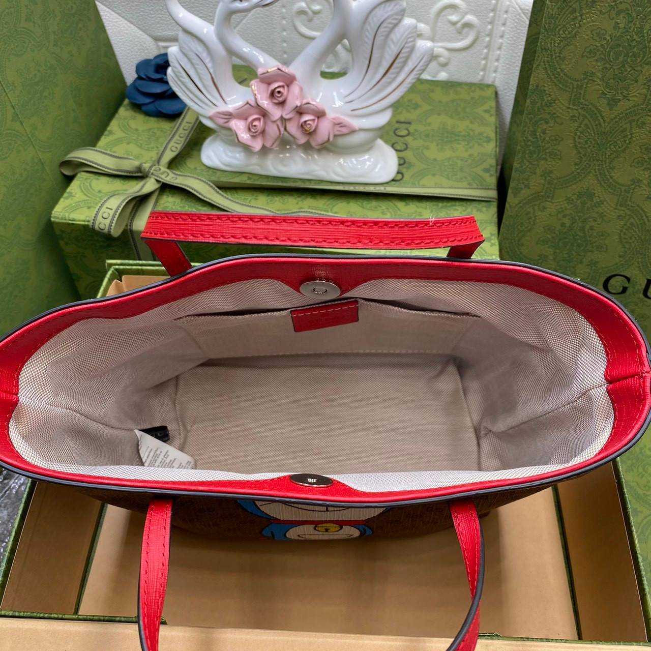 VIP 】Animal-Friendly Gucci Kid Tote Bag งานหนังแท้ทรงตั้งสวย ขนาดกะทัดรัด จุของได้เยอะ ใช้ได้ทั้งเด็กและผู้ใหญ่ น่ารักมากค่ะ **รุ่นขายดีตลอดกาล**