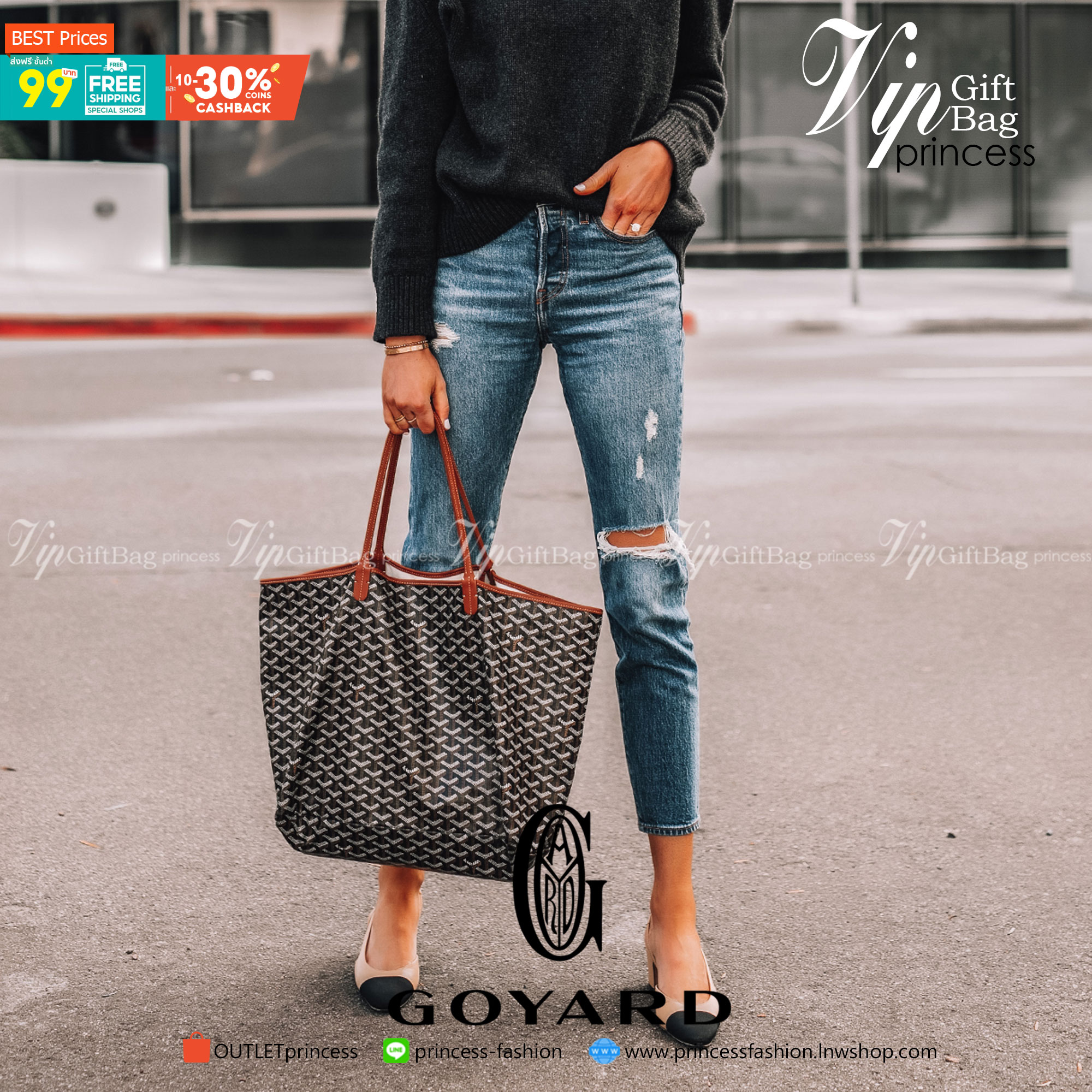 VIP 】หนังแท้ GOYARD SAINT LOUIS GM TOTE BAG กระเป๋าทรง SHOPPING ขนาดใหญ่กำลังดี สวยหรูคลาสสิคไม่มีเอ้าท์ ภายในโล่งกว้าง ใส่สัมภาระได้เยอะจุใจพร้อมส่งที่ไทยจองด่วนเลยค่ะ!