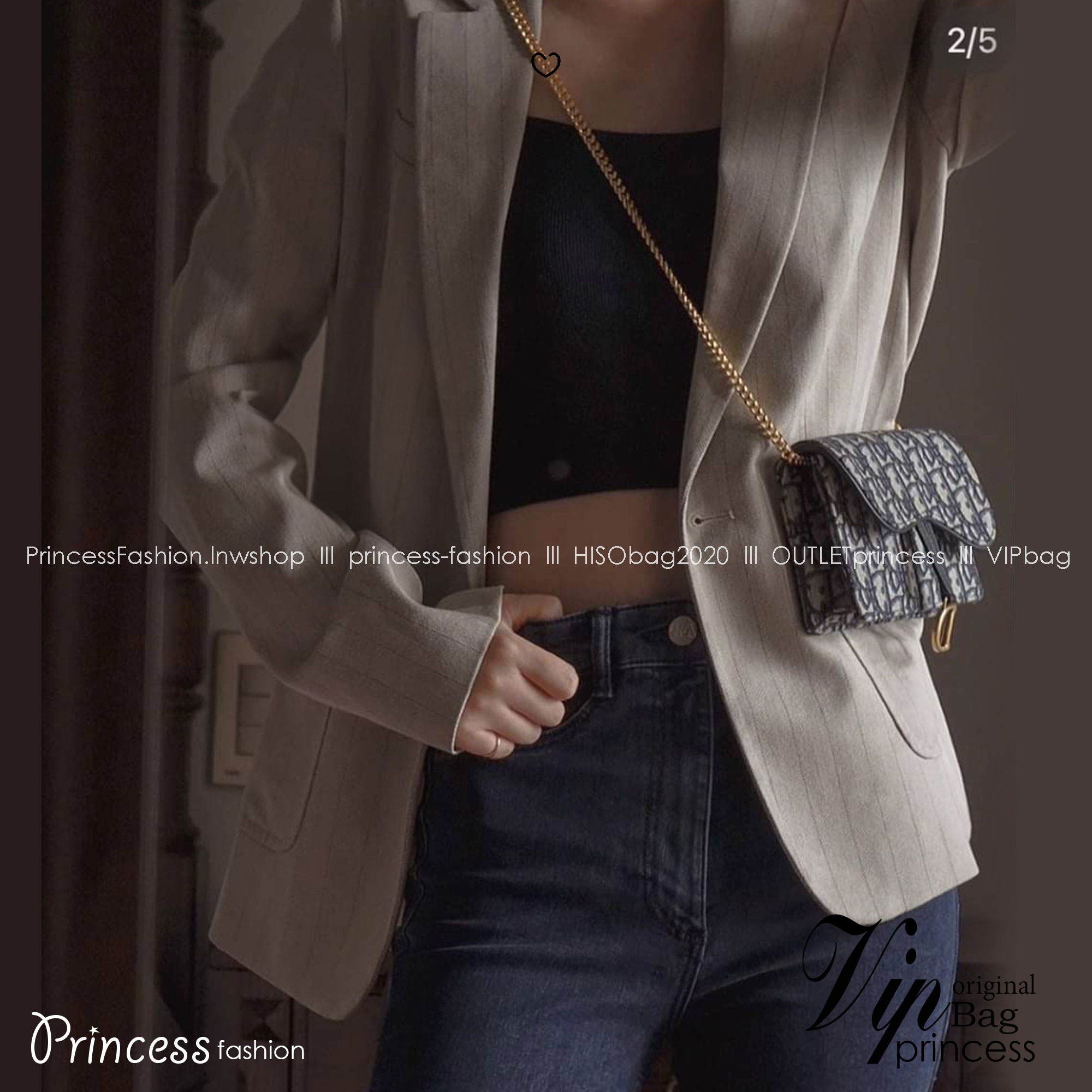 DIOR Small Saddle Pouch Belt with Chain กระเป๋าทรงพอช พร้อมสายสะพายหนังและสายโซ่ ปรับใช้งานได้ทั้งคาดอก/คาดเอว/หรือสะพายไหล่ได้ สายถอดได้ ถือเป็นพอชเก๋ๆ