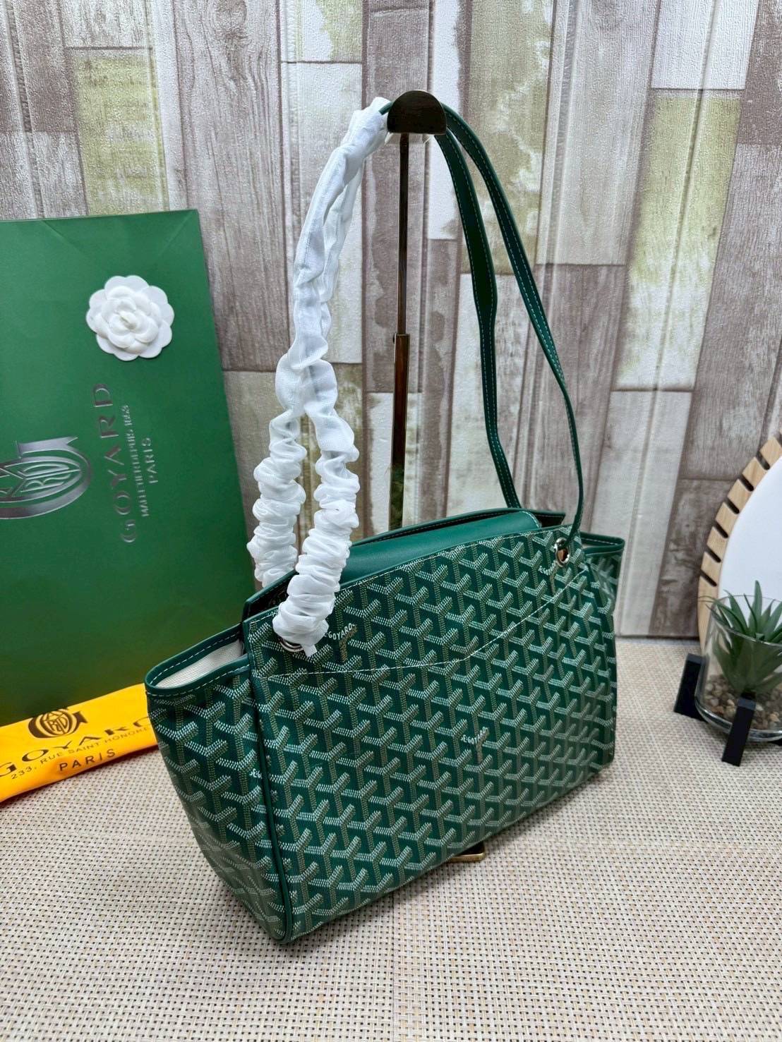 ORI หนังแท้ | GOYARD Rouette Souple Bag 30cm กระเป๋าสะพายแบรนด์หรูสัญชาติฝรั่งเศส สะท้อนถึงความเบา ความยืดหยุ่น คือการแสดงออกถึงแก่นแท้ของโมดูลาร์ของ Maison