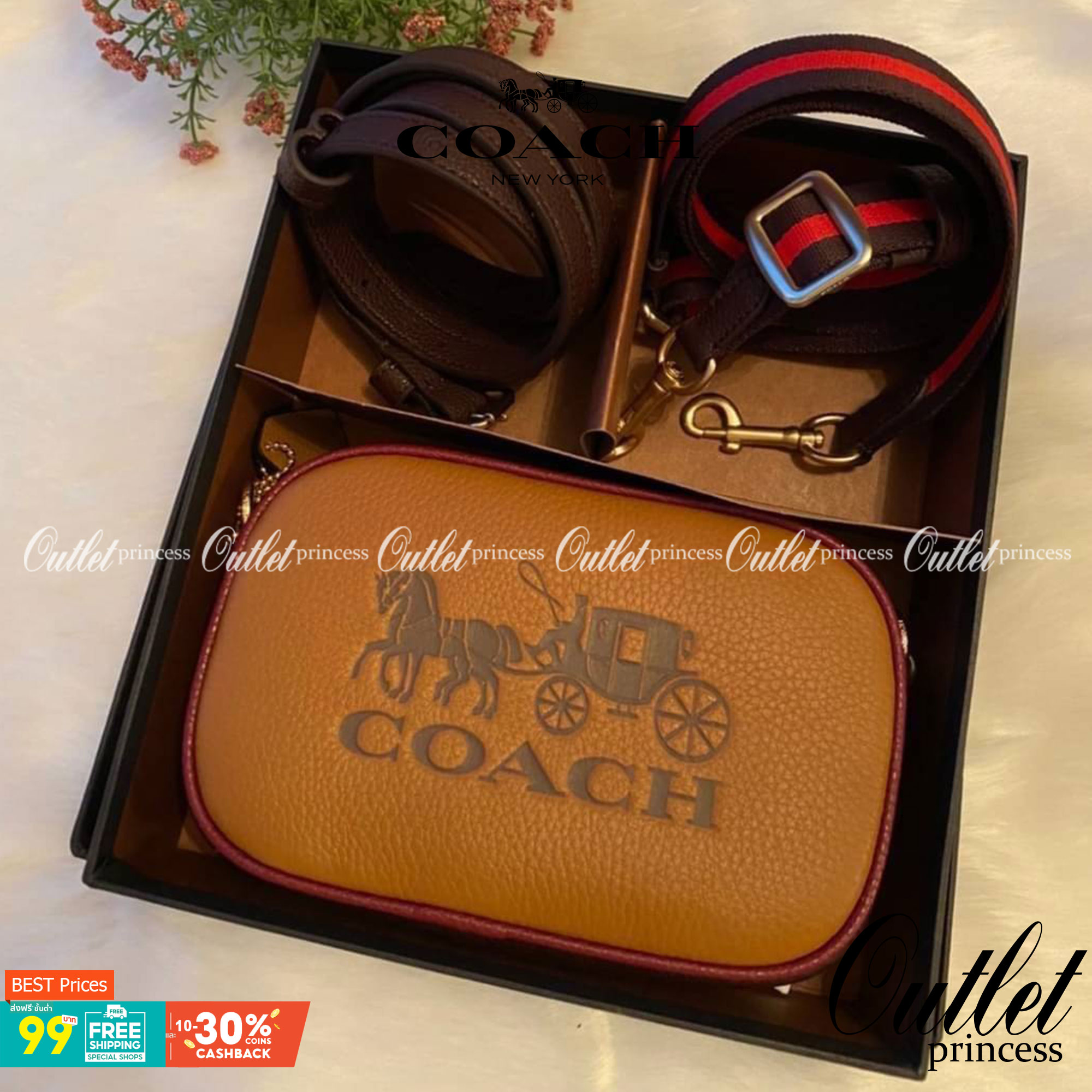 COACH JES CONVERTIBLE BELT BAG IN COLORBLOCK 2IN1 !! กระเป๋าคาดอก/สะพายข้าง ใช้ได้ถึง 2 แบบ!! คุ้มค่ามากที่สุด!! วัสดุหนัง pepble ดีไซน์เรียบ แต่หรู ภายในเป็นช่องโล่ง ใบนี้สาวๆที่ไม่ชอบพกของเยอะ เหมาะมากๆน้า 🙇♀️ ของดีราคาจับต้องได้ ไอเท็มนี