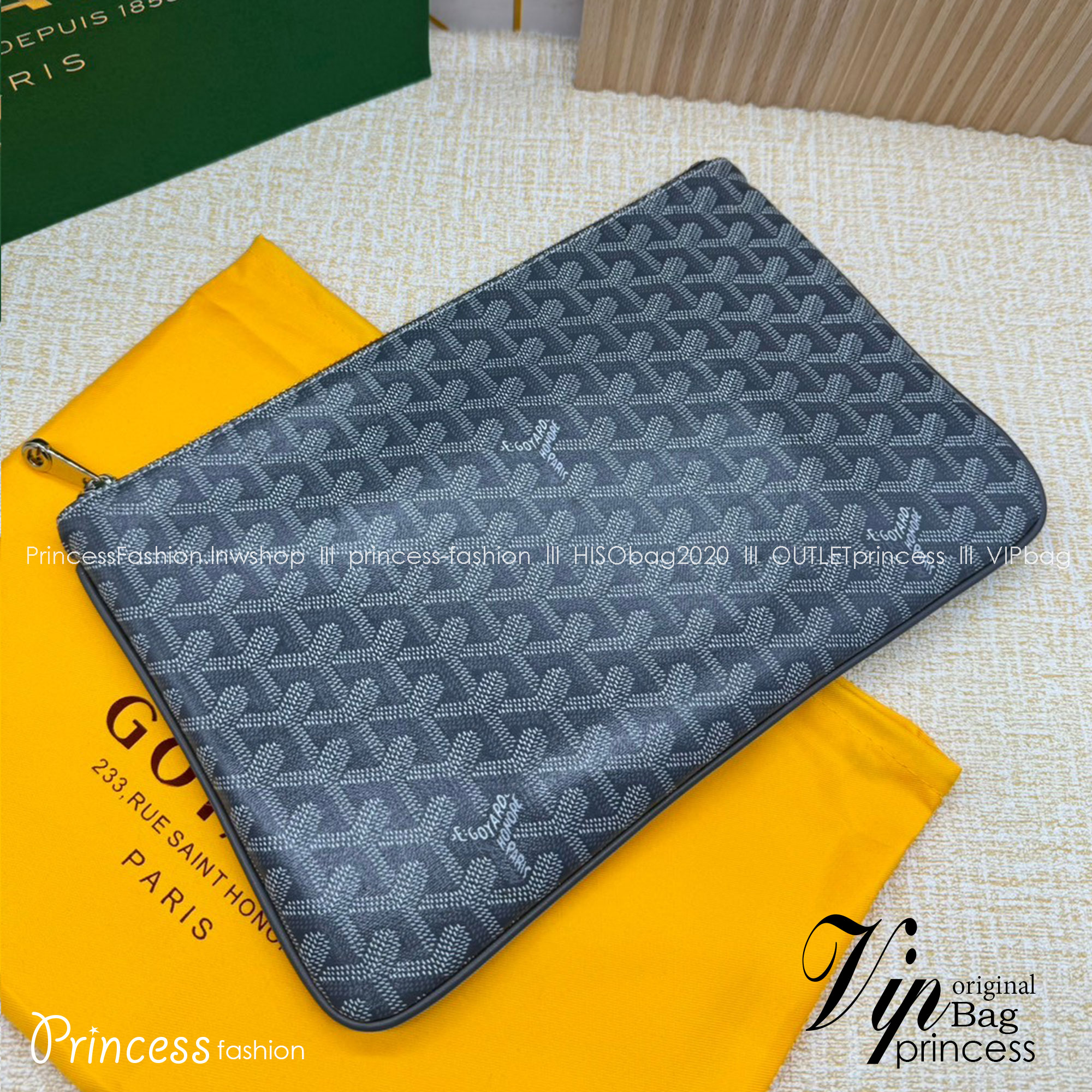 พร้อมส่ง GOYARD CLUTCH BAG unisex 30cm กระเป๋าคลัช ใช้ได้ทั้งชายหญิง เกรดออริ สลับแท้ 1:1 ใช้ต่างประเทศได้ ภาพถ่ายจากงานขายจริง