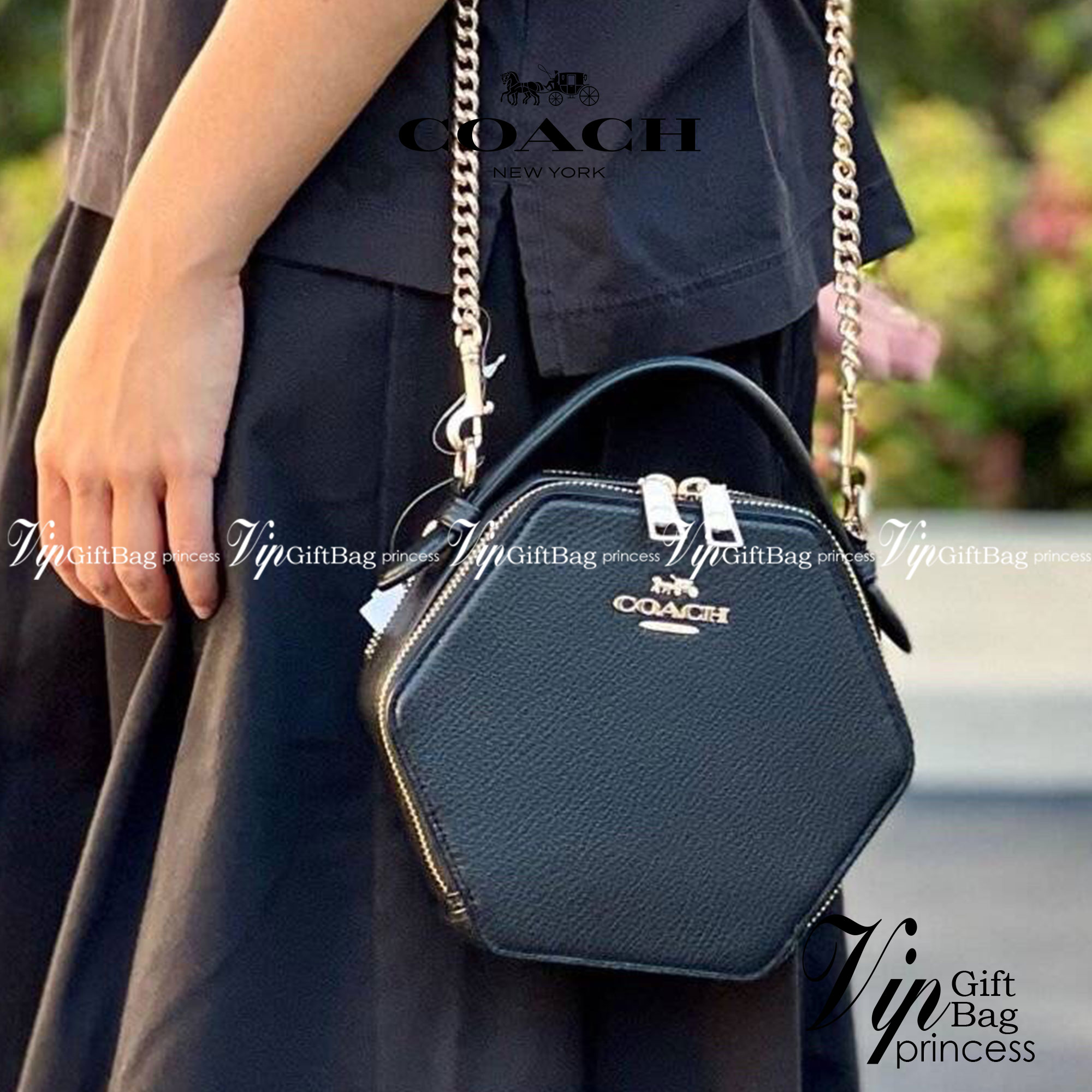 COACH HEXAGONAL CROSSBODY C5786 พร้อมส่งที่ไทย
