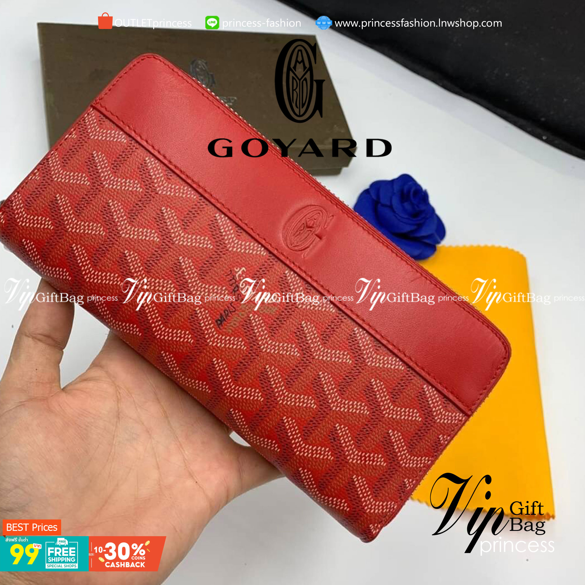 VIP GIFT 】GOYARD round zipper Matignon Long Wallet กระเป๋าสตางค์ซิปรอบใบยาว พร้อมส่ง 6 สี เหมาะกับการใช้งานทุกรูปแบบ นอกจากเพิ่มความมั่นใจแล้ว ยังทำให้ชีวิตของเราง่ายขึ้นอีกด้วย โดยการเปิดปิดแบบซิปรอบ สามารถใส่ธนบัตร เหรียญ บัตรต่างๆได้หลายใบเลยทีเดียว ขน