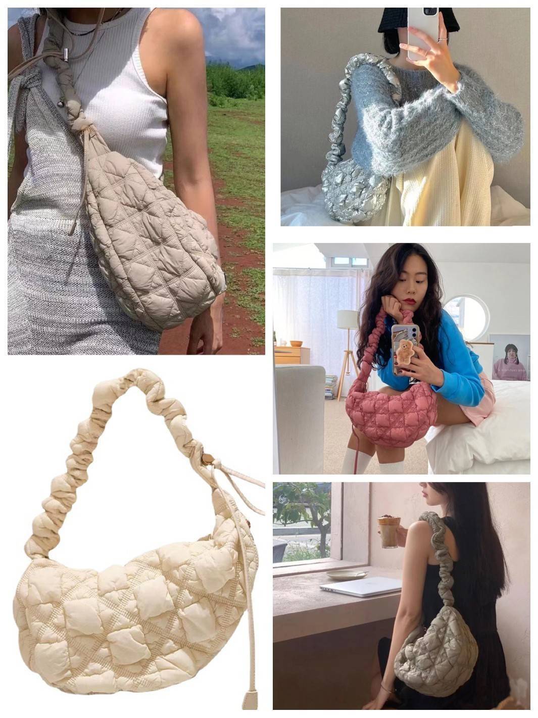 Cozy Shoulder Bag / Carlyn Bag 2022 สายแฟชั่นเกาหลีห้ามพลาด‼️ เป็นกระเป๋าที่กำลังได้รับความนิยมอย่างมากในเวลานี้ ถูกออกแบบมาให้มีลักษณะนุ่มนิ่มไม่ต่างจากพัฟเฟิลโค้ตหรือผ้านวม เลือกหยิบมาใช้ แมตช์เข้ากับคอสตูมได้ในแต่ละวัน