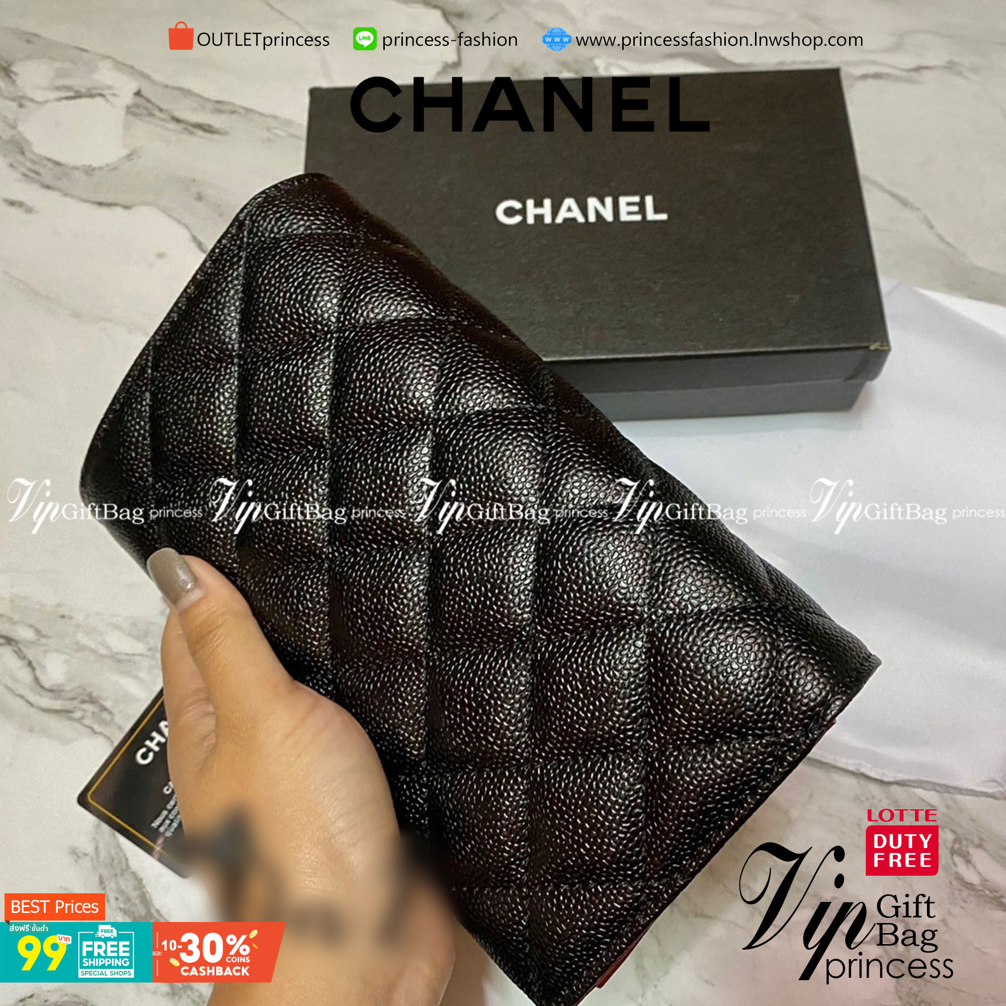 VIP 】CHANEL LONG CAVIAR WALLET WITH CHAIN ยกให้เป็นเดอะเบสท์เลย กระเป๋าสตางค์สะพายข้าง ไม่เหมือนใคร!! มากับโซ่หนังอะไหล่ทองสวยหรู ใบเดียวเอาอยู่ พกง่ายๆ วัสดุหนังคาเวียร์สวยหรูเปิดปิดด้วยซิปสะดวกใช้ ด้านหน้าประดับโลโก้แบรนด์อะไหล่ทอง ภายในมีช่องแบ่งหลายช่
