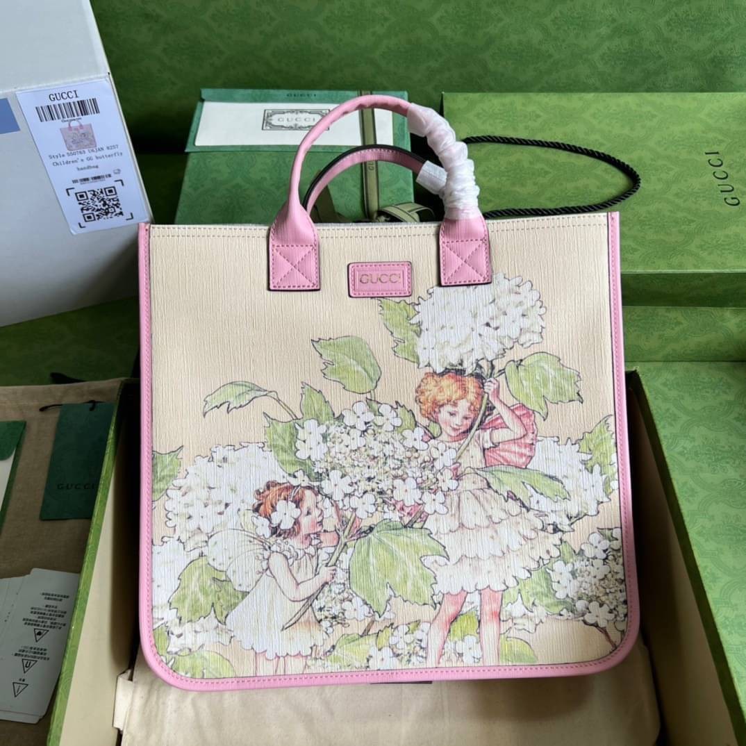 GUCCI Kids Tree Fairy Top-Handle Bag / GUCCI kid tote พร้อมส่ง เกรดท็อปออรินอล งานเหมือนสุด หนังแท้ สวยงามตามรูป TOP ORIGINAL 1:1 เกรดเทียบแท้ ใช้สลับแท้ได้ ใช้งานต่างประเทศได้