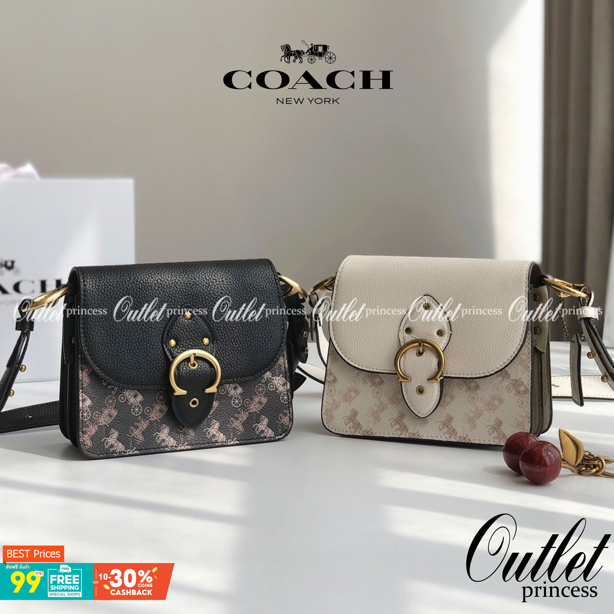 COACH 4503 BEAT SHOULDER BAG 18 with HORSE & CARRIAGE พร้อมส่งที่ไทย