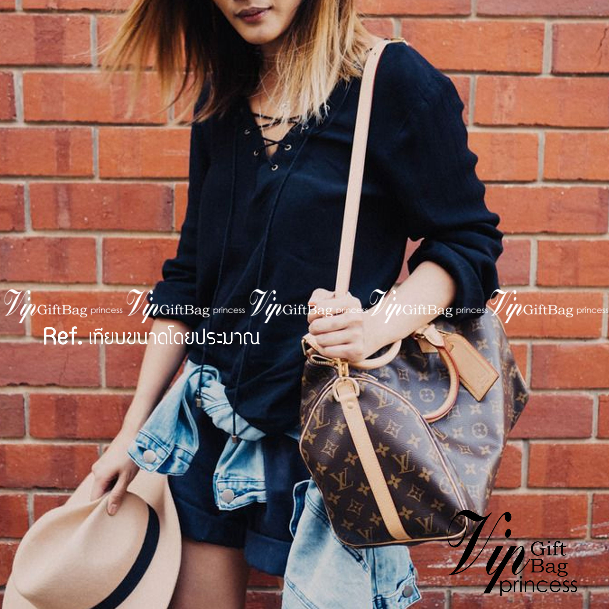 LV Speedy 30 Damier Monogram / Speedy Bandoulière 30 เกรดออริจินอล พร้อมส่งที่ไทย ภาพสินค้าถ่ายจากงานขายจริง ใช้งานต่างประเทศได้