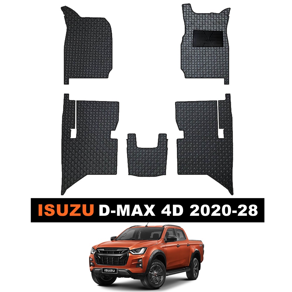 ยางปูพื้นรถยนต์ ISUZU D-MAX 4D ปี2020-28 พรมกระดุม อีซูซุ ดีแม็ก 4ประตู เข้ารูป 5ชิ้น (พร้อมส่ง)